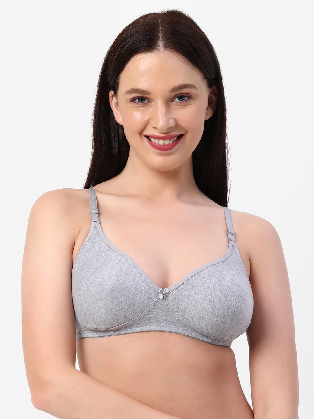 

Planetinner Bra All Day Comfort Non Padded Medium Coverage, Grey melange