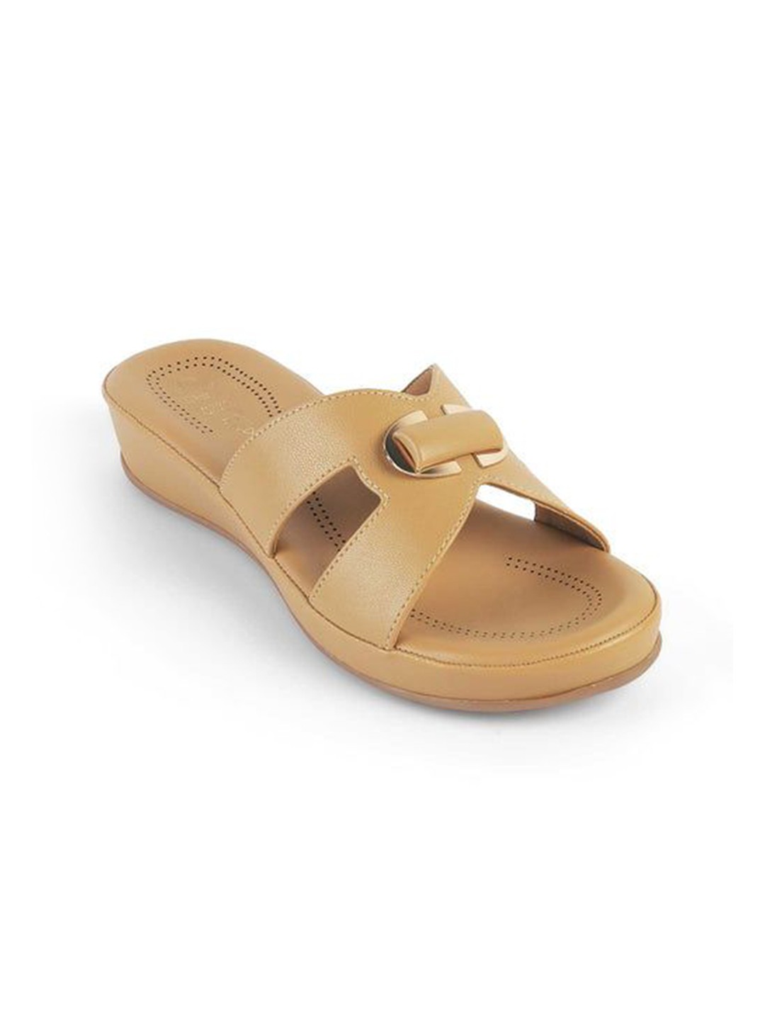 

Tresmode Women HELSINKI Open Toe Flats, Beige