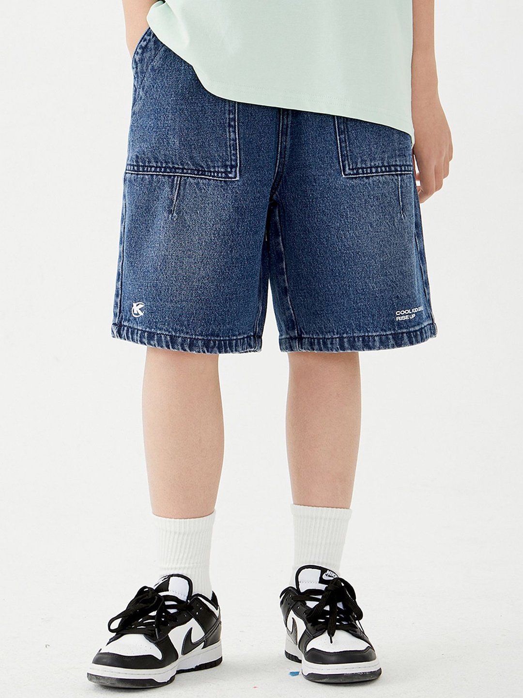 

LULU & SKY Boys High-Rise Denim Shorts, Blue