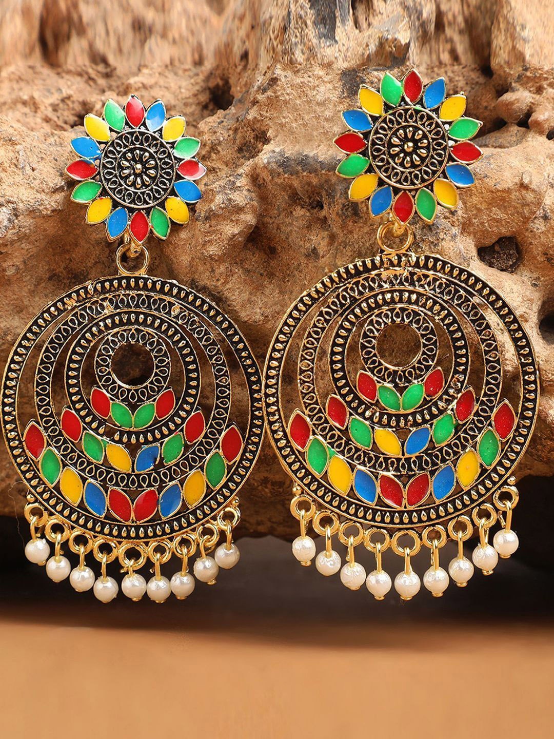 

Anouk Gold Plated Circular Chandbalis Earrings