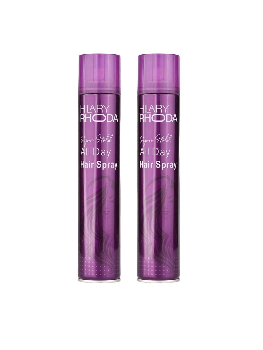 

Hilary Rhoda Set Of 2 Super Hold All Day Hair Spray- 210 ml Each, Transparent