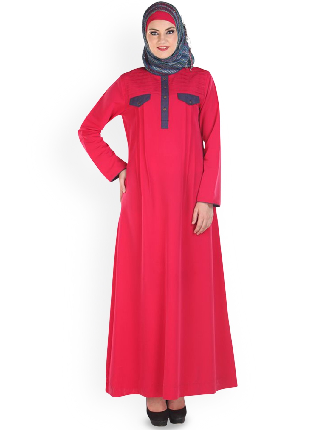 

MOMIN LIBAS Front Pocket Abaya & Burqa, Pink