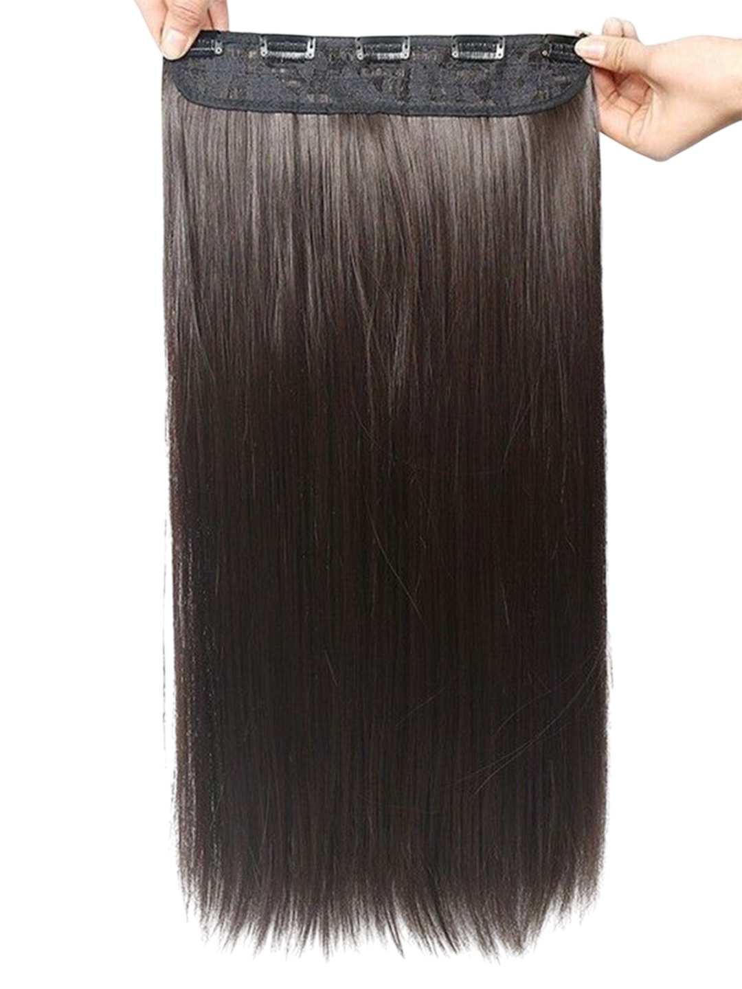 

camola deva Clip-In Straight Scalp Topper Hair Extension - Brown - 60.96 cm