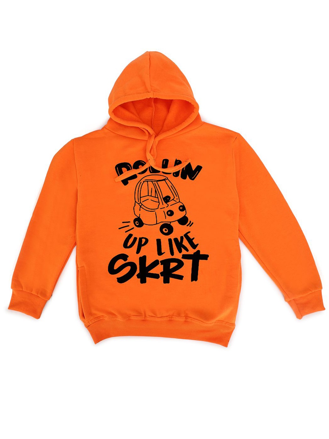 

Fabvio Plus Kids Printed Hooded Sweatshirt, Orange