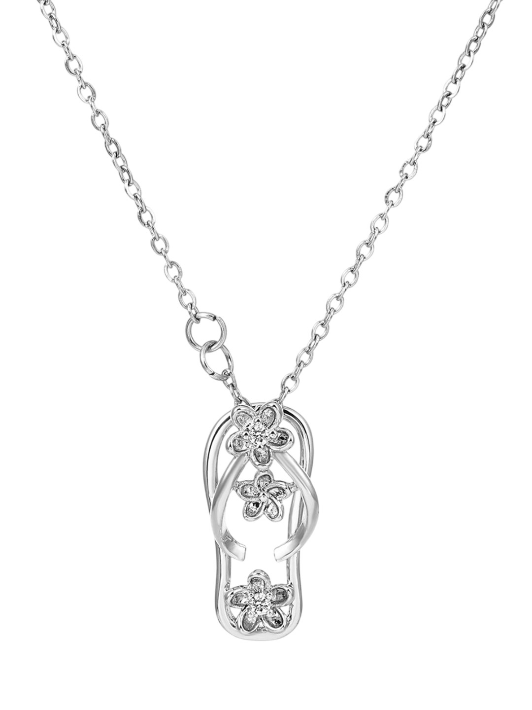 

FASHION STROM Silver-Plated Contemporary Shaped Pendants With Chains