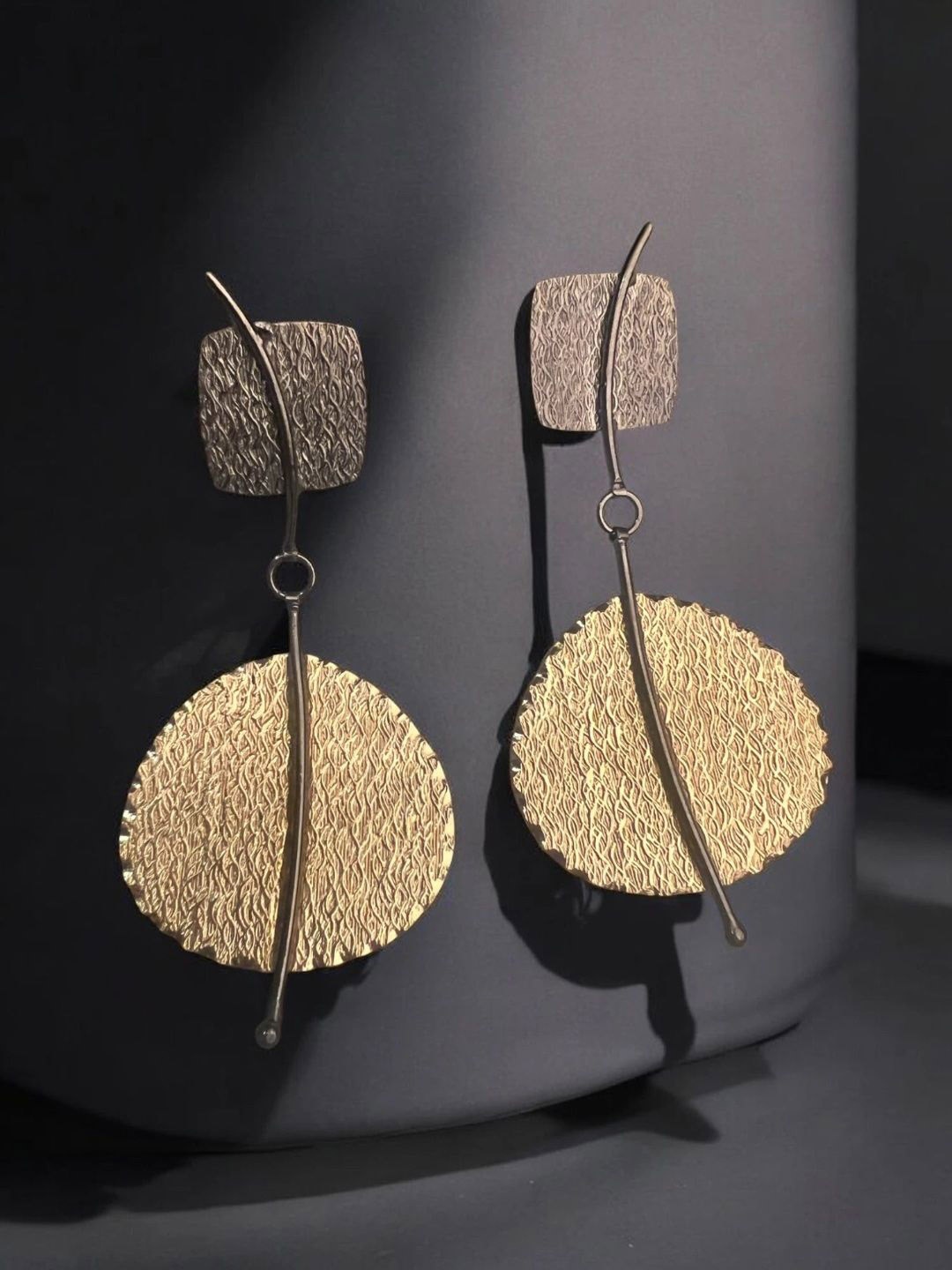 

VOGUE BY RITU Leaf Shaped Drop Earrings, Gold