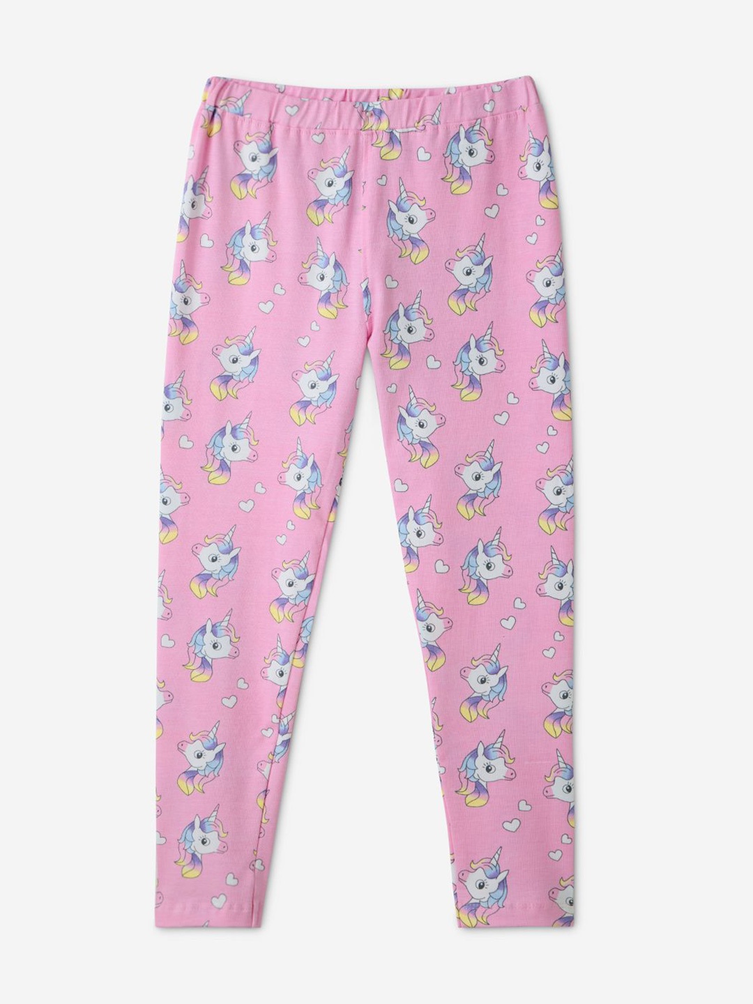 

The Souled Store Printed Mid-Rise Ankle-Length Leggings, Pink