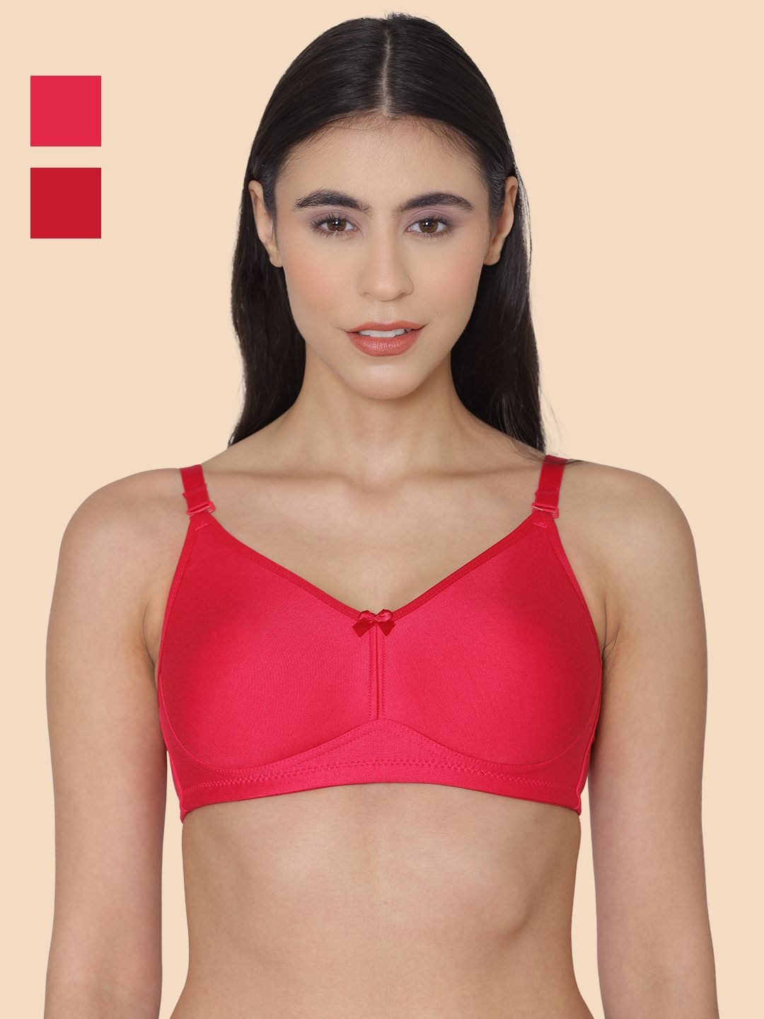 

Tweens Pack Of 2 All Day Comfort Non Padded Full Coverage Bra, Red