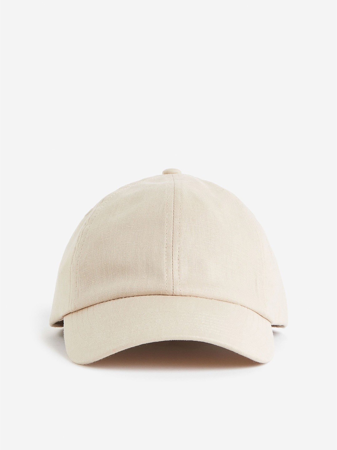 

H&M Women Linen Baseball Cap, Beige