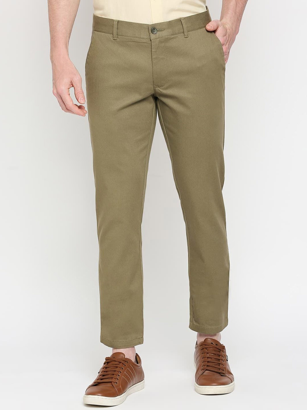 

Basics Men Comfort Trousers, Green