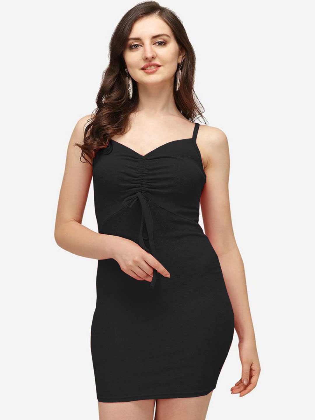 

Moda Rapido Crepe Bodycon Dress, Black