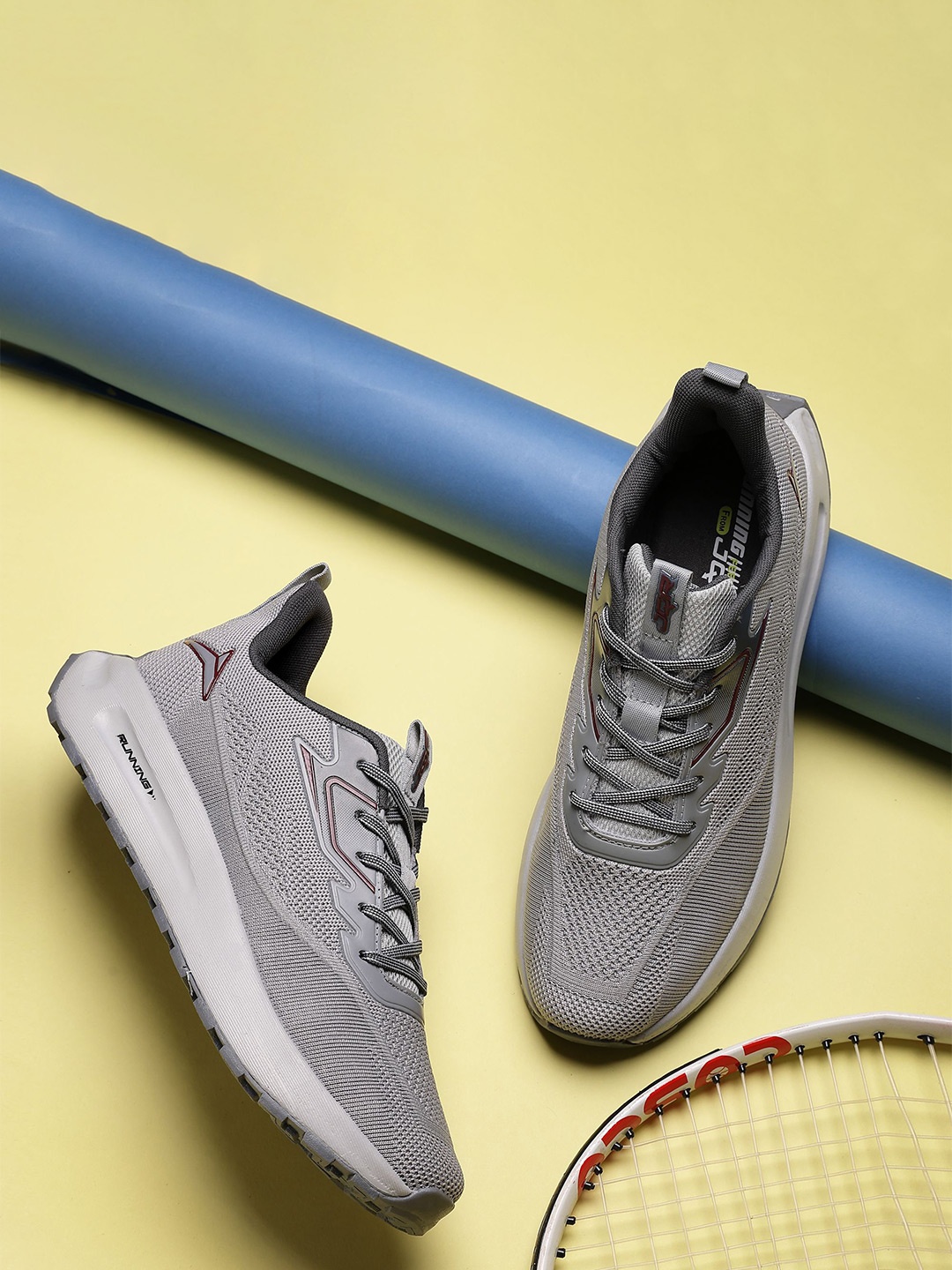 

JQR Men Mesh Running Non-Marking Shoes, Grey