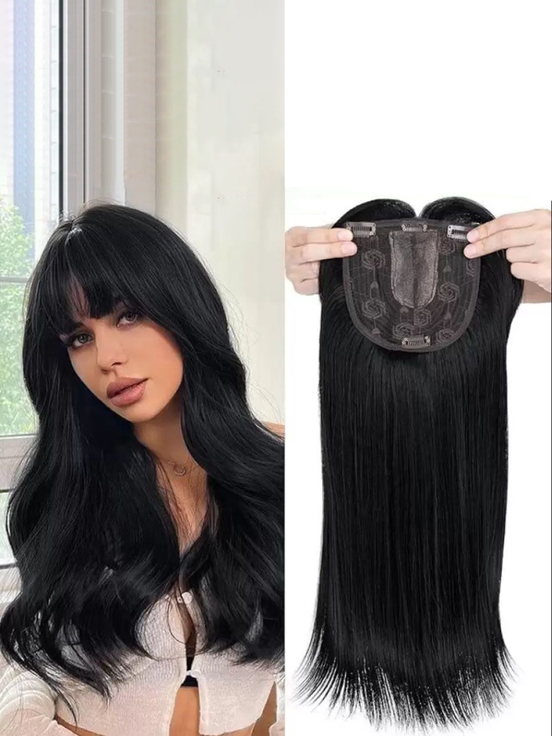 

camola deva Straight Halo Hair Extension - 20 Inch - Brown