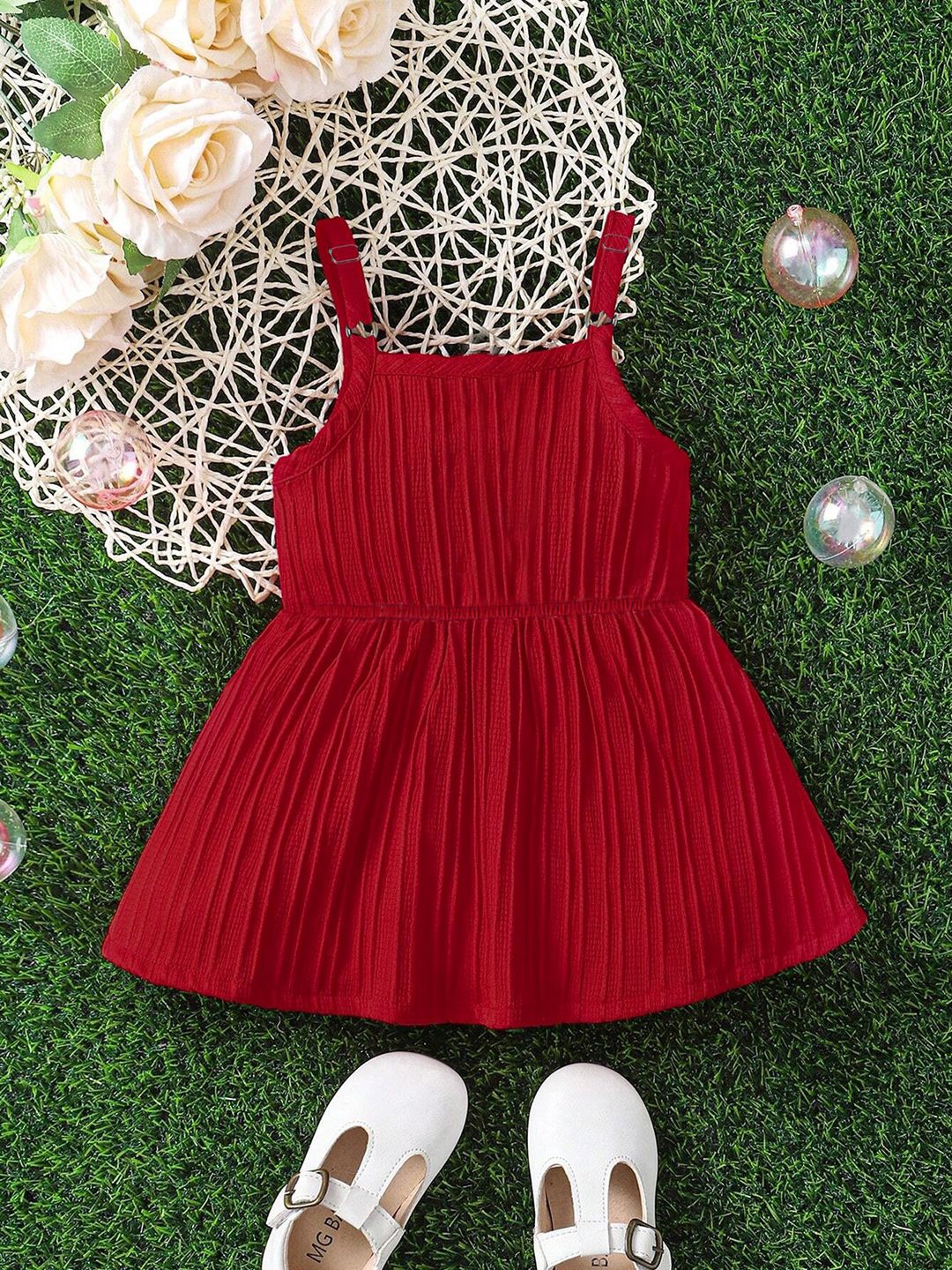 

YK Fit & Flare Dress, Maroon