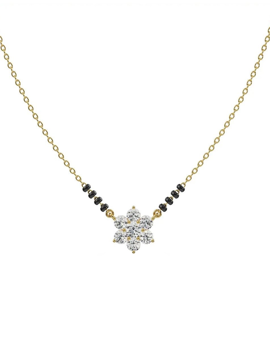 

Emori Blossom 14KT Gold Diamond Studded Mangalsutra