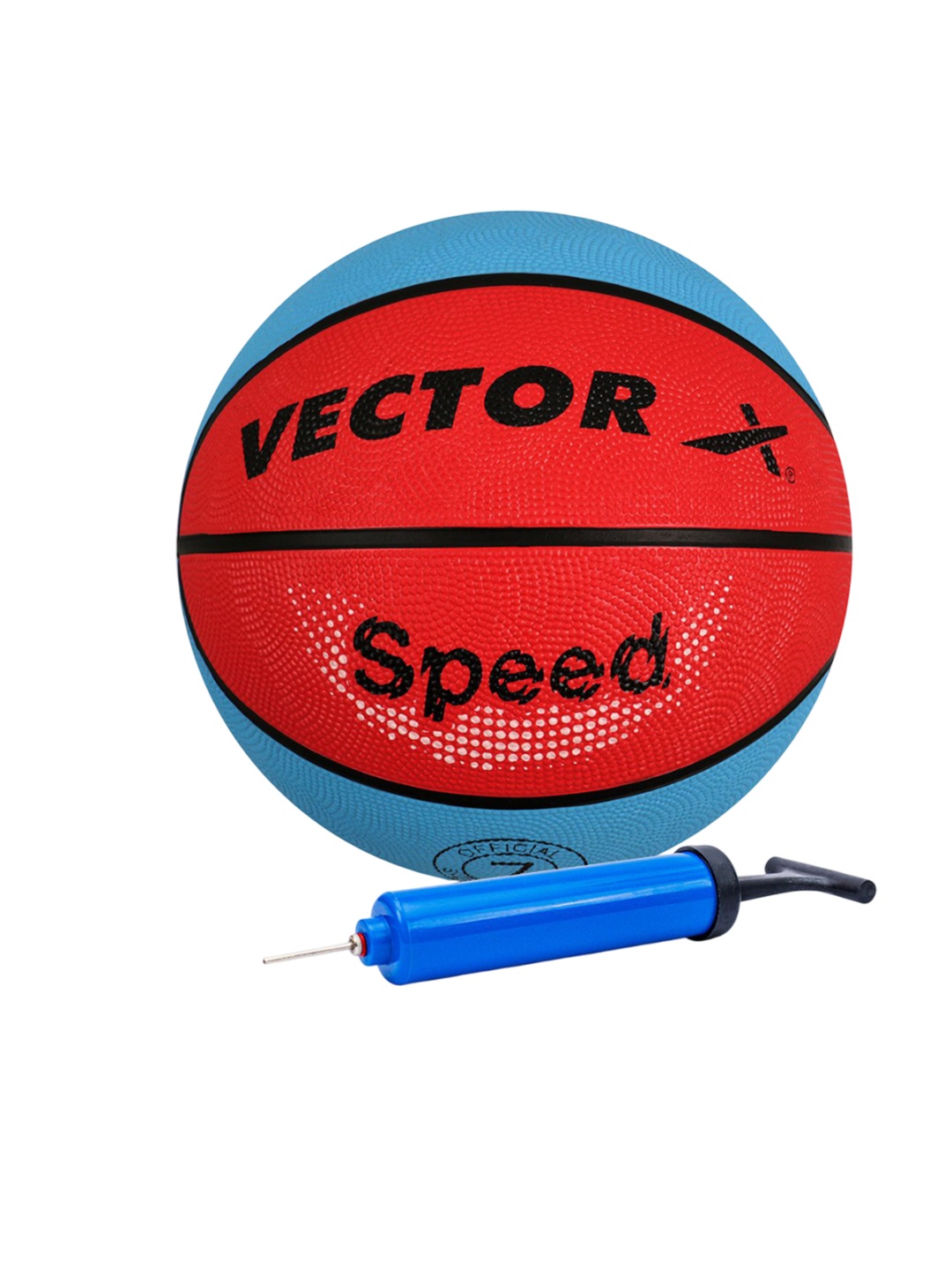 

VECTOR X Men Speed Printed Basketball With Pump & Air Needle, Blue