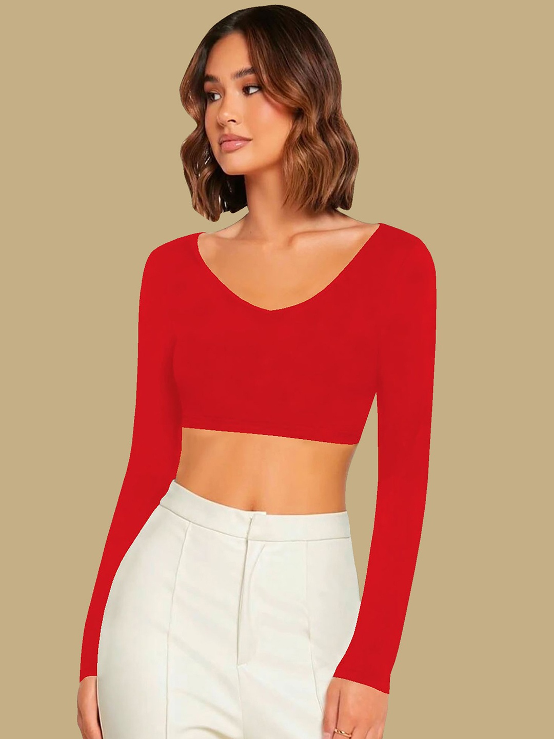 

Dream Beauty Fashion Crop Top, Red