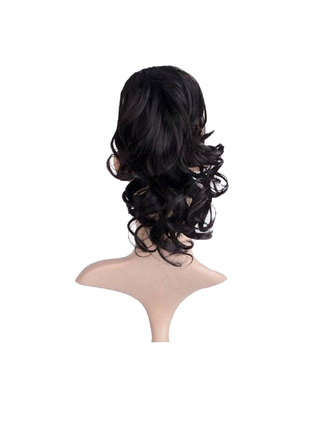 

camola deva Clip In Wavy Ponytail Hair Extension- Black- 18 Inch