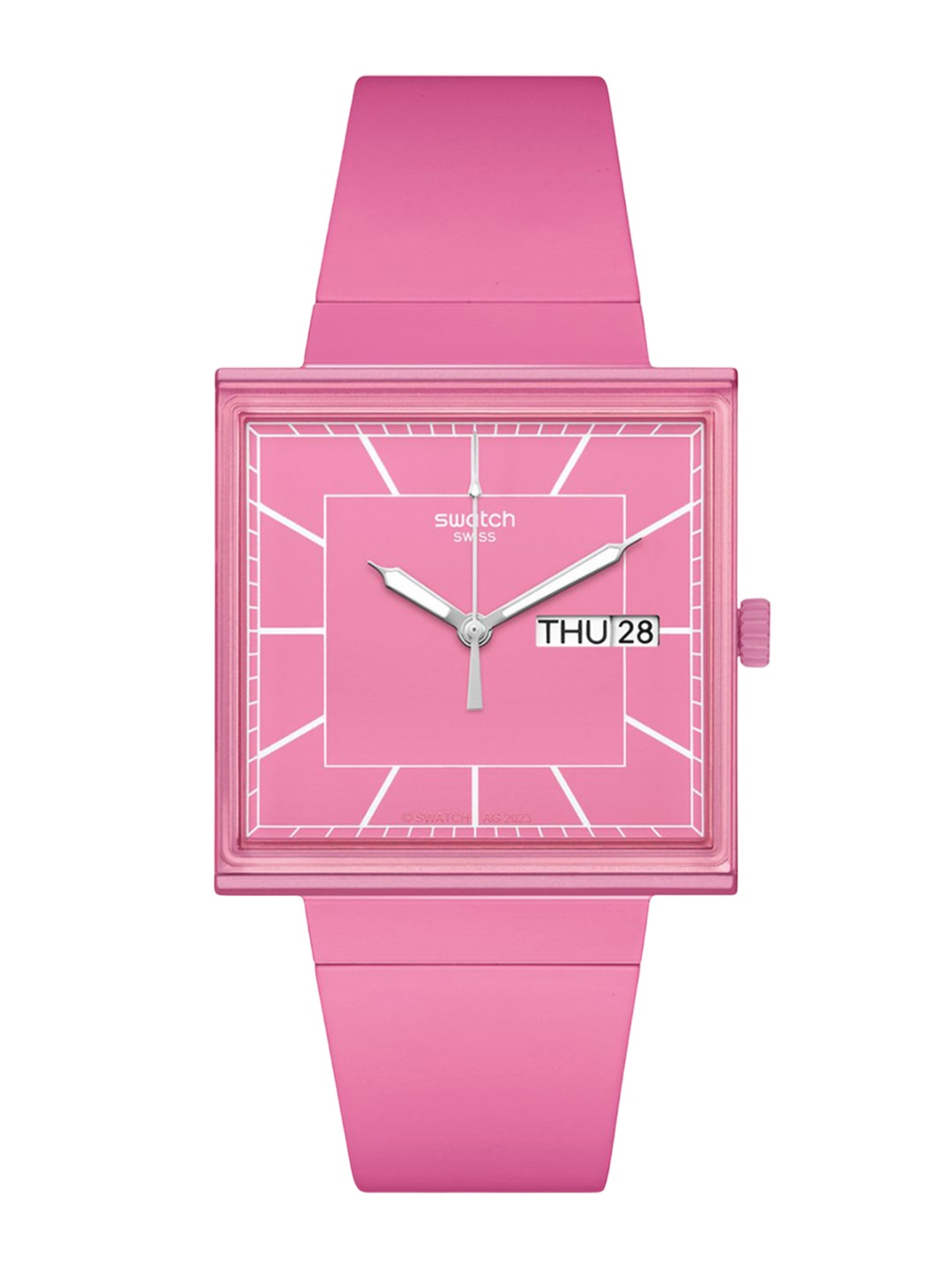 

Swatch Women Dial & Ceramic Straps Analogue Watch SO34P700_ONESIZE, Pink