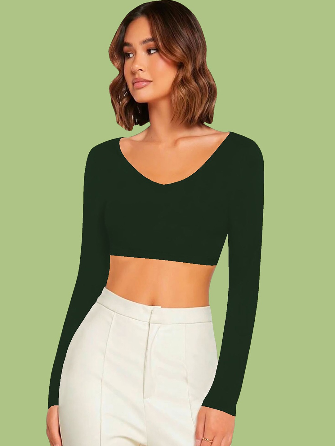 

Dream Beauty Fashion Crop Top, Green