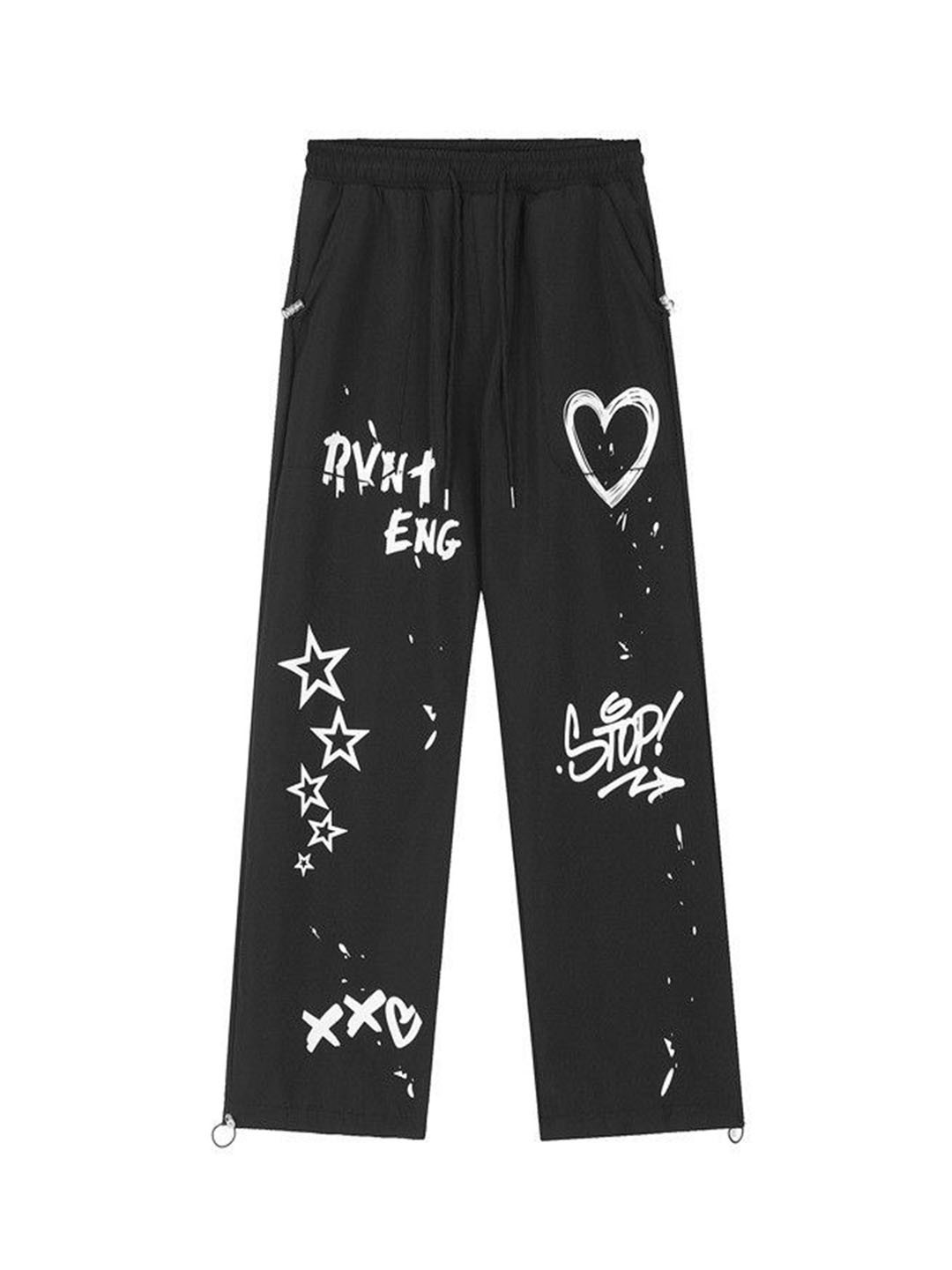 

DressBerry Women Printed Joggers Trousers, Black