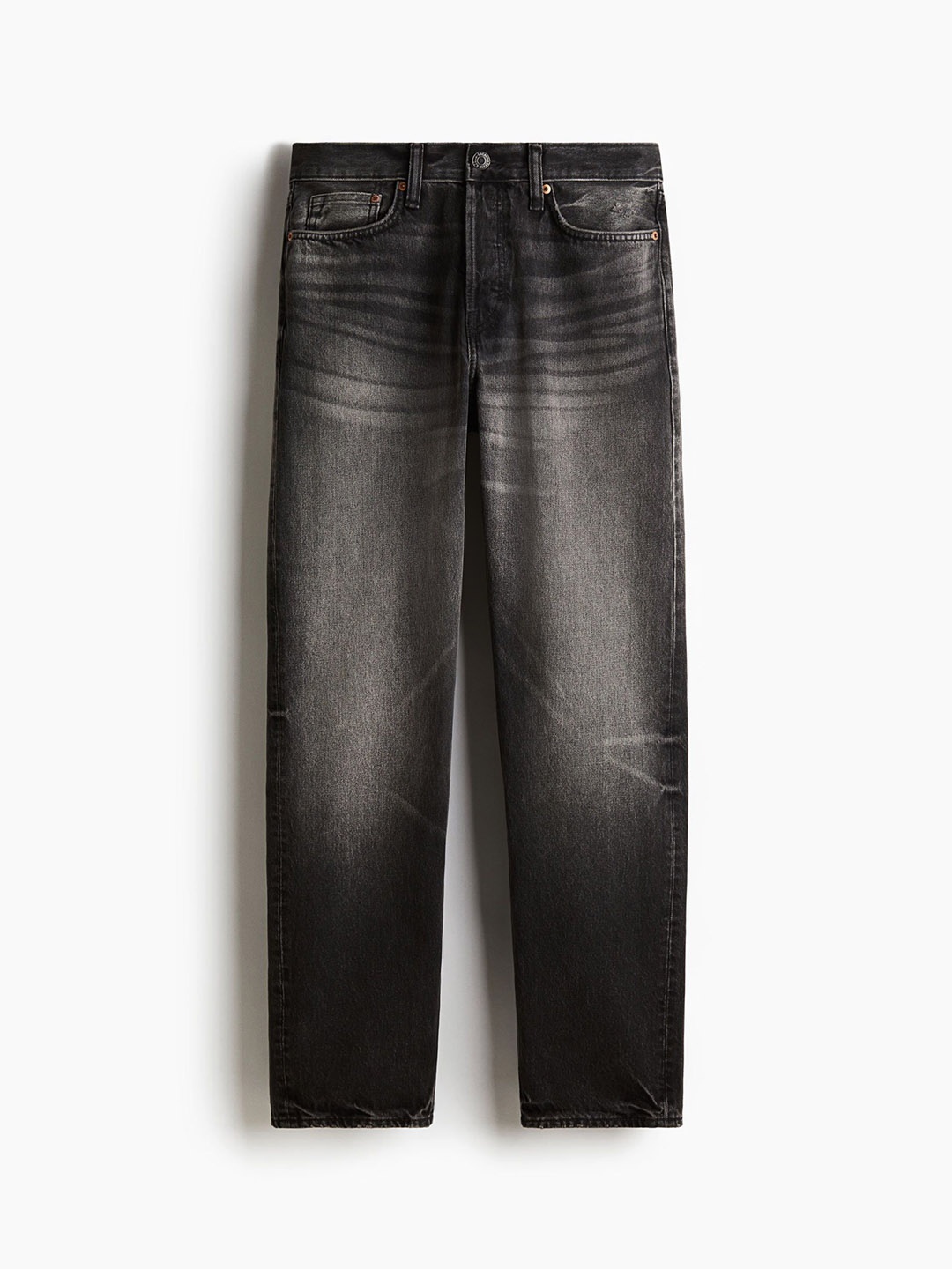 

H&M Relaxed Jeans, Black