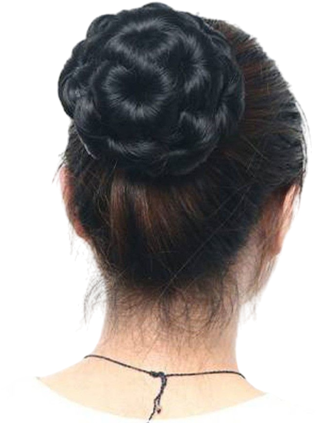 

camola deva Halo Wavy Bun Hair Extension- Black- 6 Inch