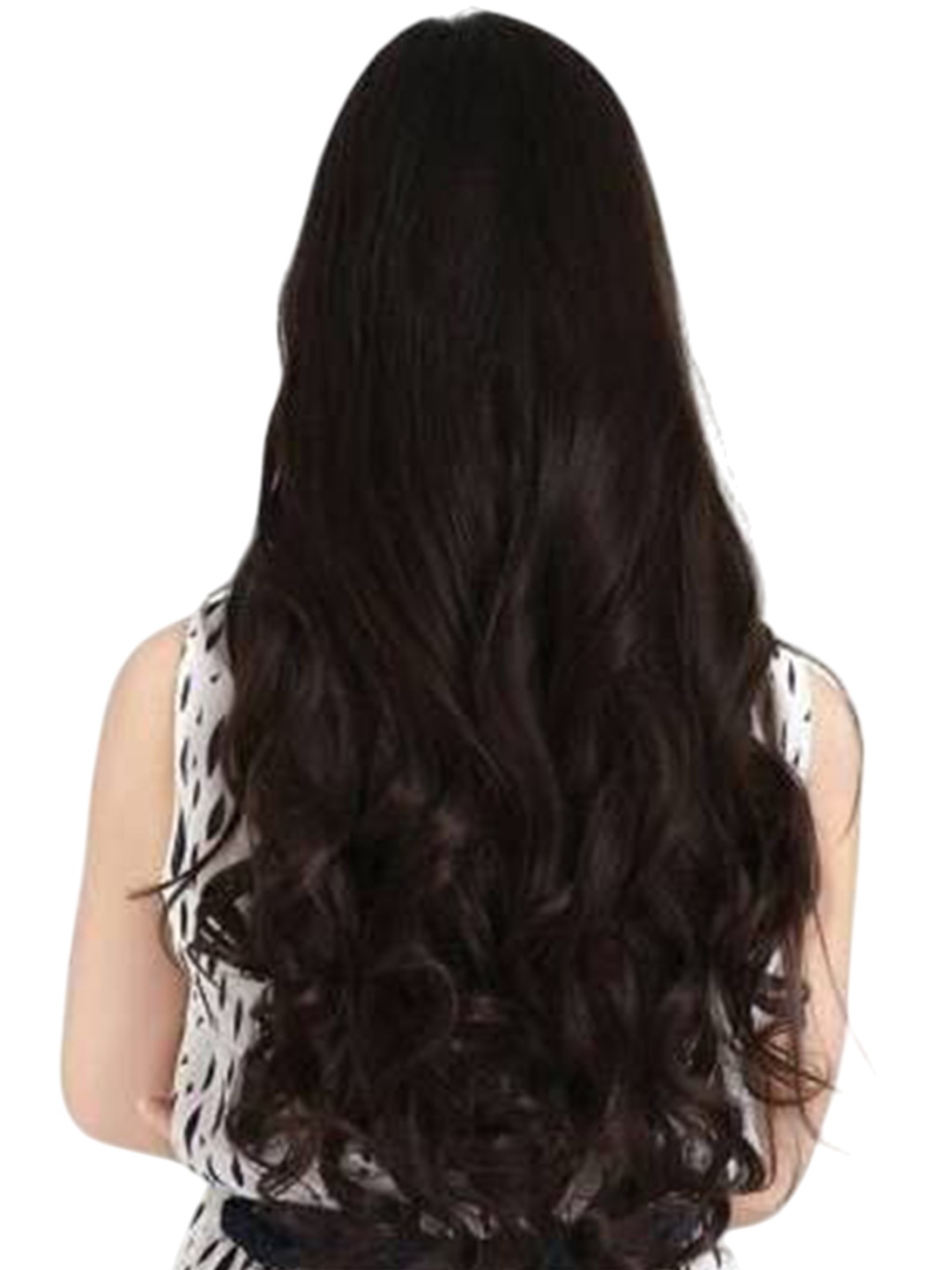 

camola deva Clip-In Ponytail Curly Hair Extension - Black - 24 Inch