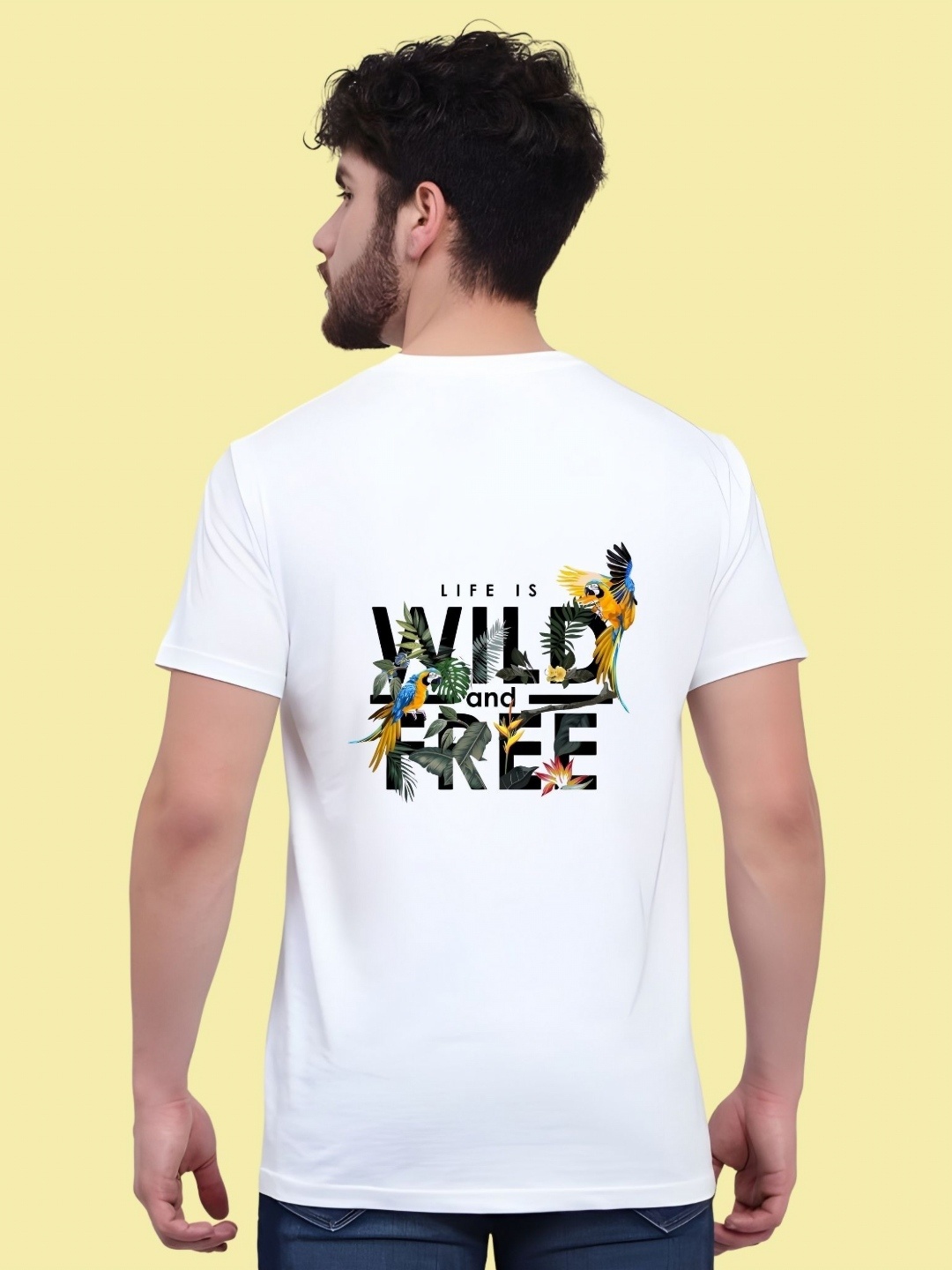 

THE BEETEL HOUSE Men Drop-Shoulder Sleeves T-shirt, White