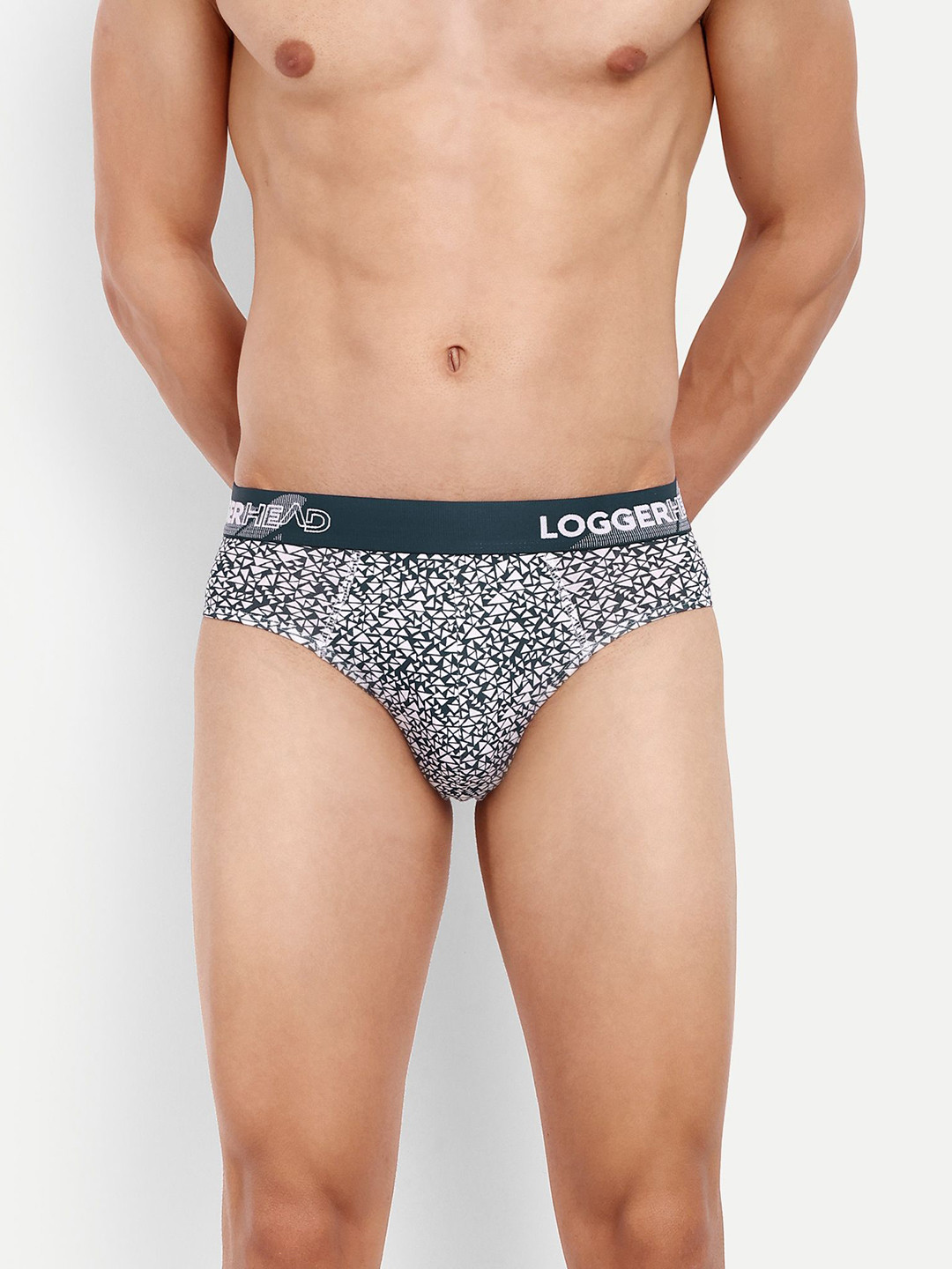 

LOGGERHEAD Printed Men Briefs - LHPB006-Navy-Navy, White