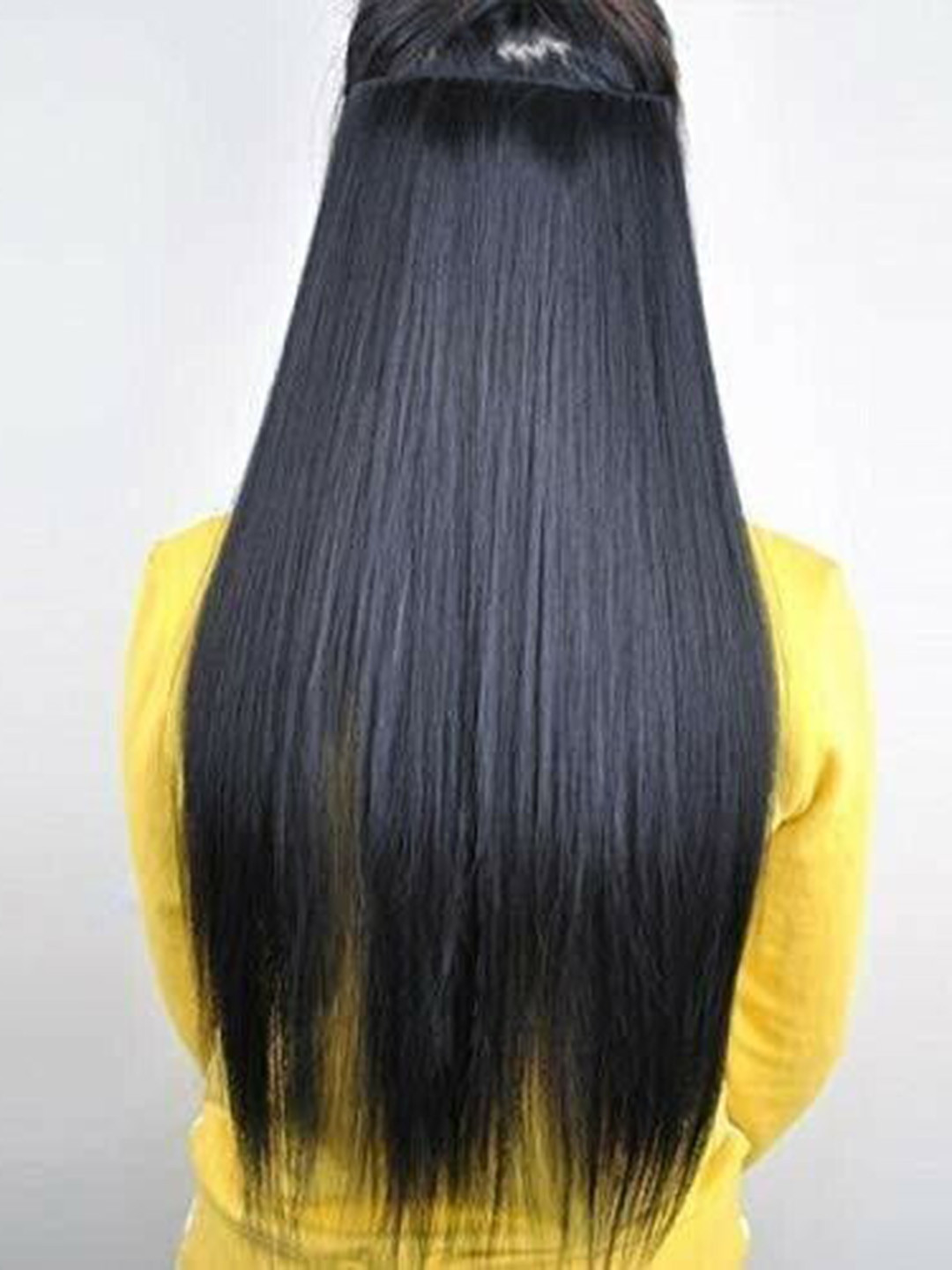 

camola deva Straight Clip-In Hair Extension - 24 Inch - Black