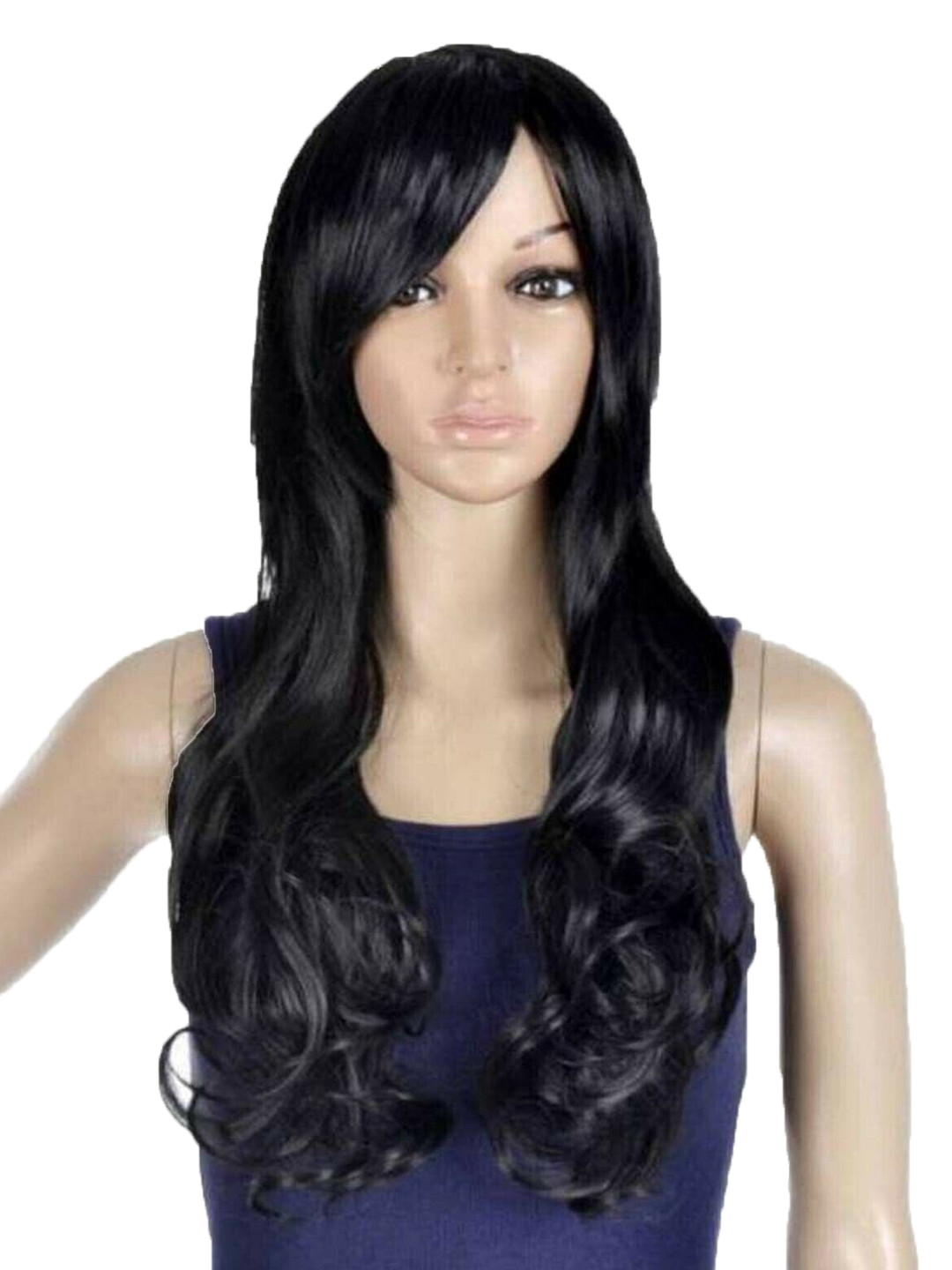 

camola deva Halo Toupee Wavy Hair Extension - Black - 24 Inch