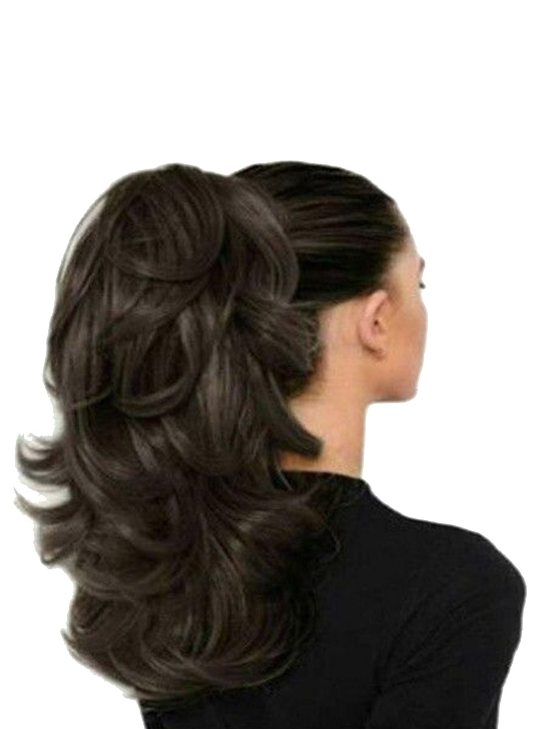 

camola deva Clip-In Ponytail Wavy Hair Extension - Brown - 20 Inch