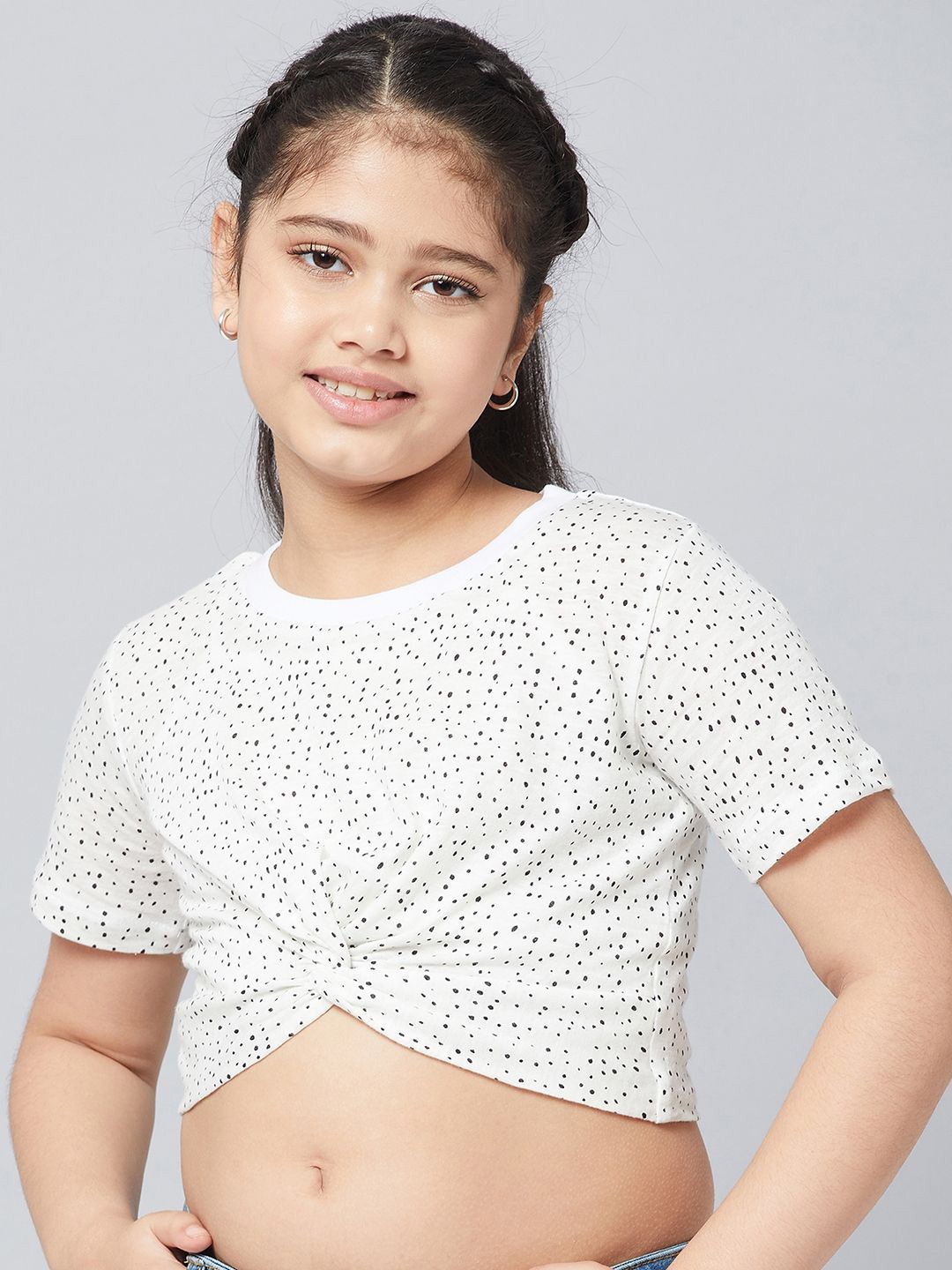 

Stylo Bug Embellished Cotton Top, White