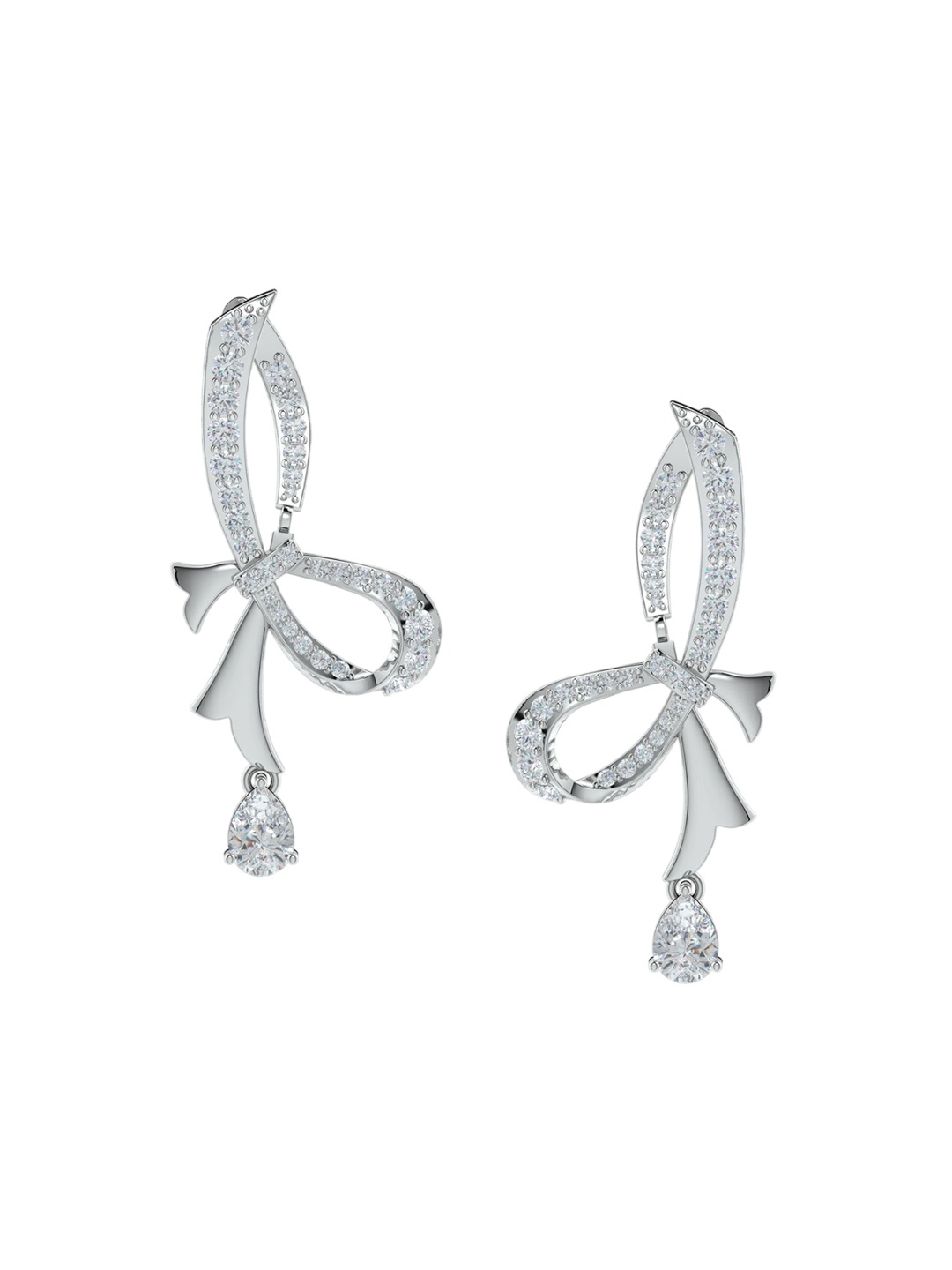 

Kicky And Perky 925 Sterling Silver Rhodium Plated Contemporary Drop Earrings