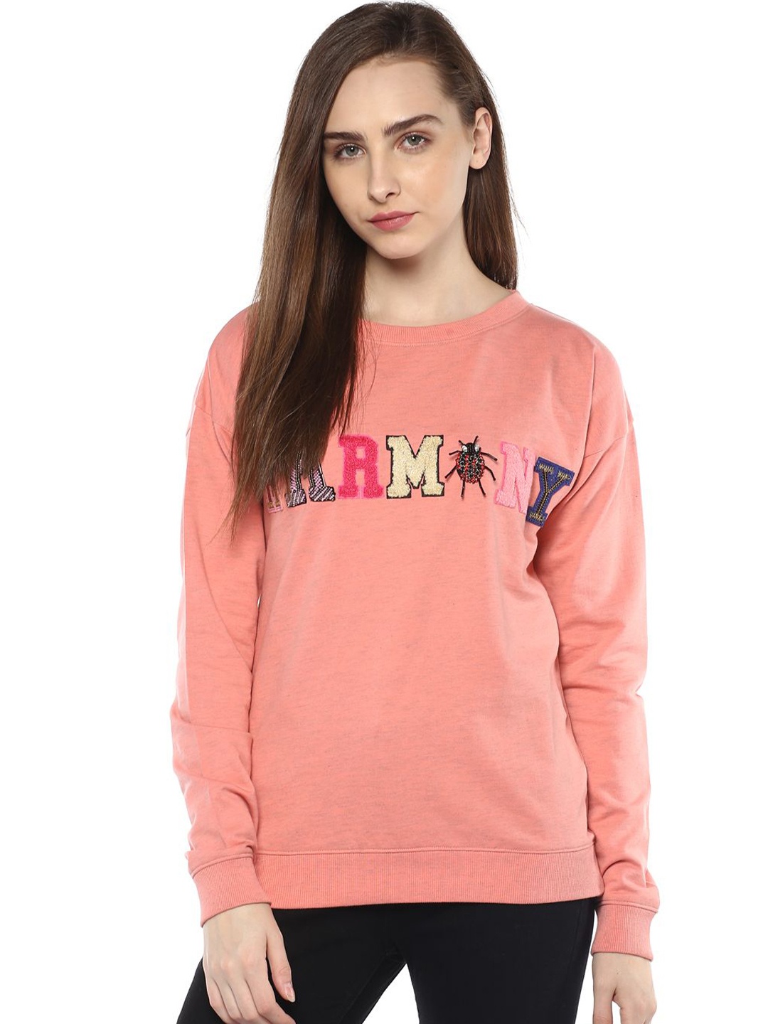 

Moda Elementi Women Sweatshirt, Peach