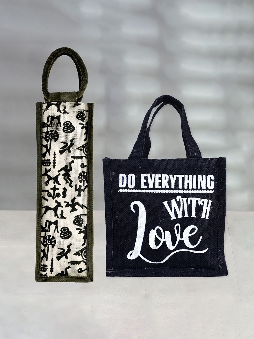 

Kuber Industries Set of 2 Other Prints Lunch bags Travel Accessory, Green