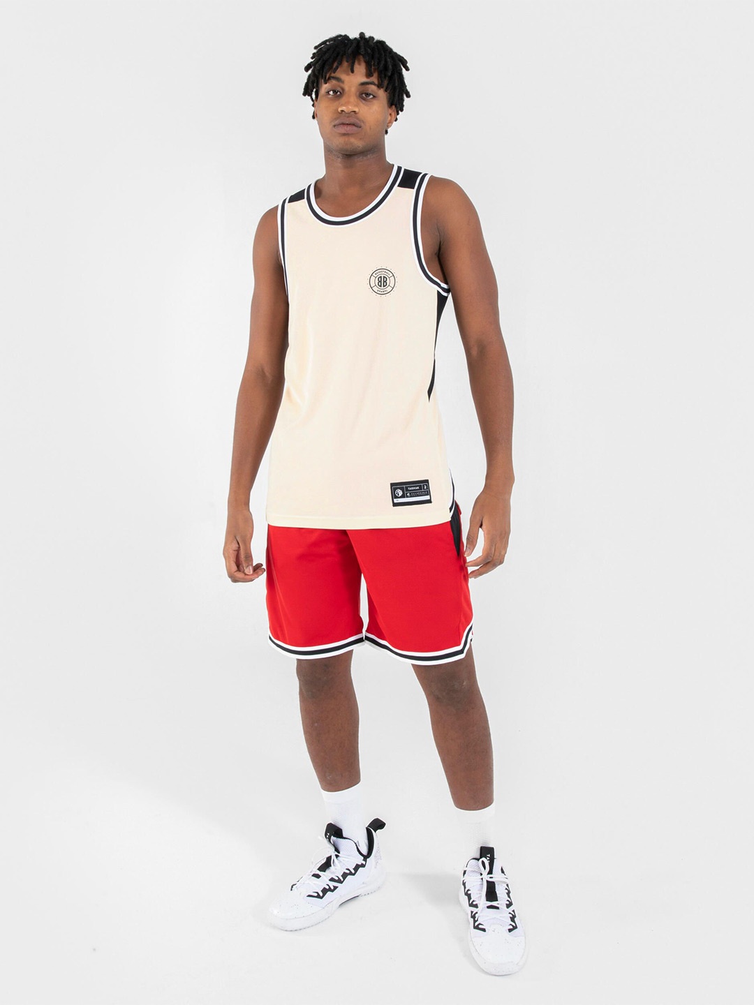 

Tarmak By Decathlon Adult 2-Way Sleeveless Reversible Basketball Jersey, Red