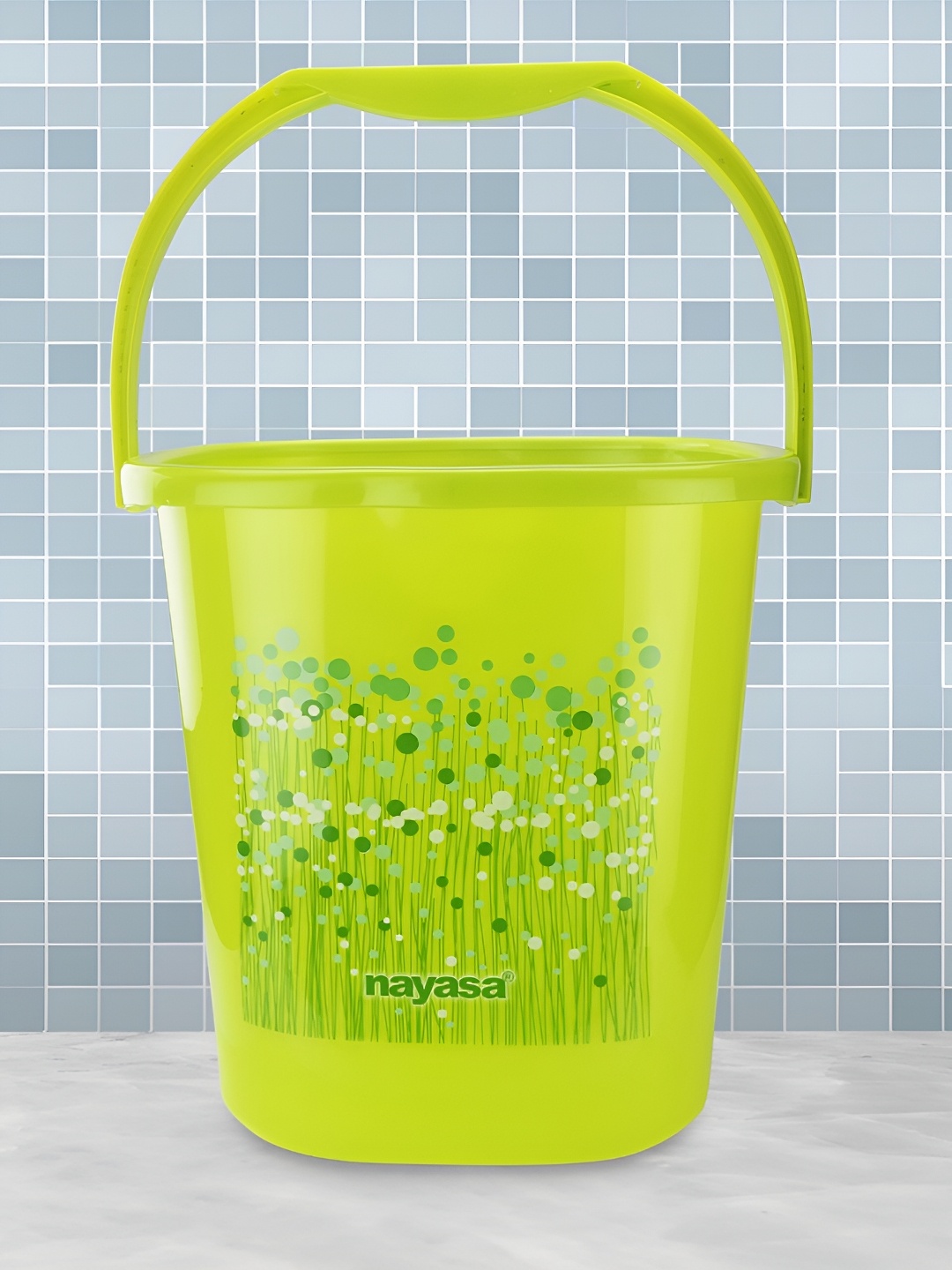 

Nayasa Funk Green Strong and Durable Plastic Bucket- 25 L
