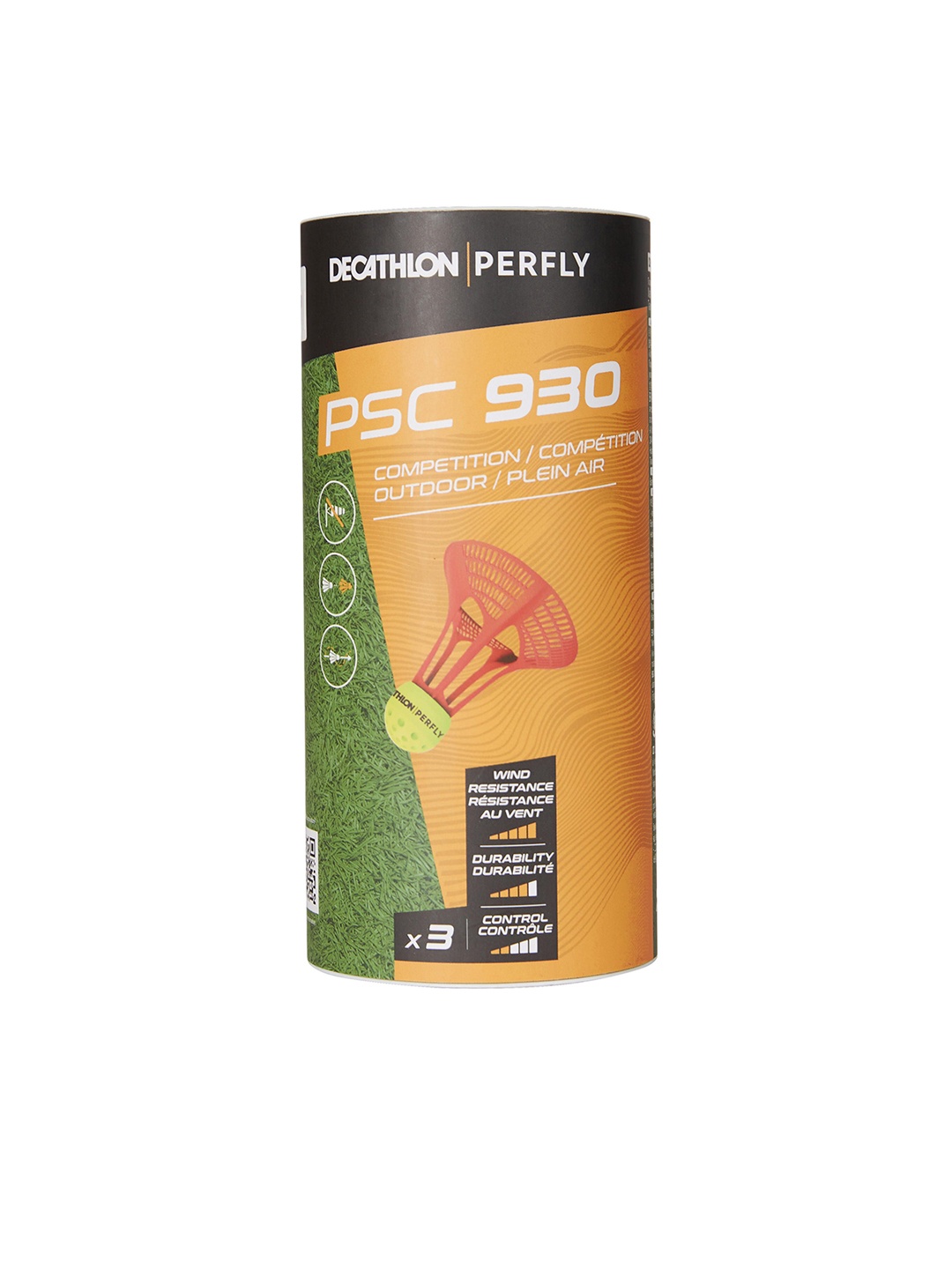 

PERFLY By Decathlon Unisex Open Air Badminton Shuttlecock - Pack Of 3, Red