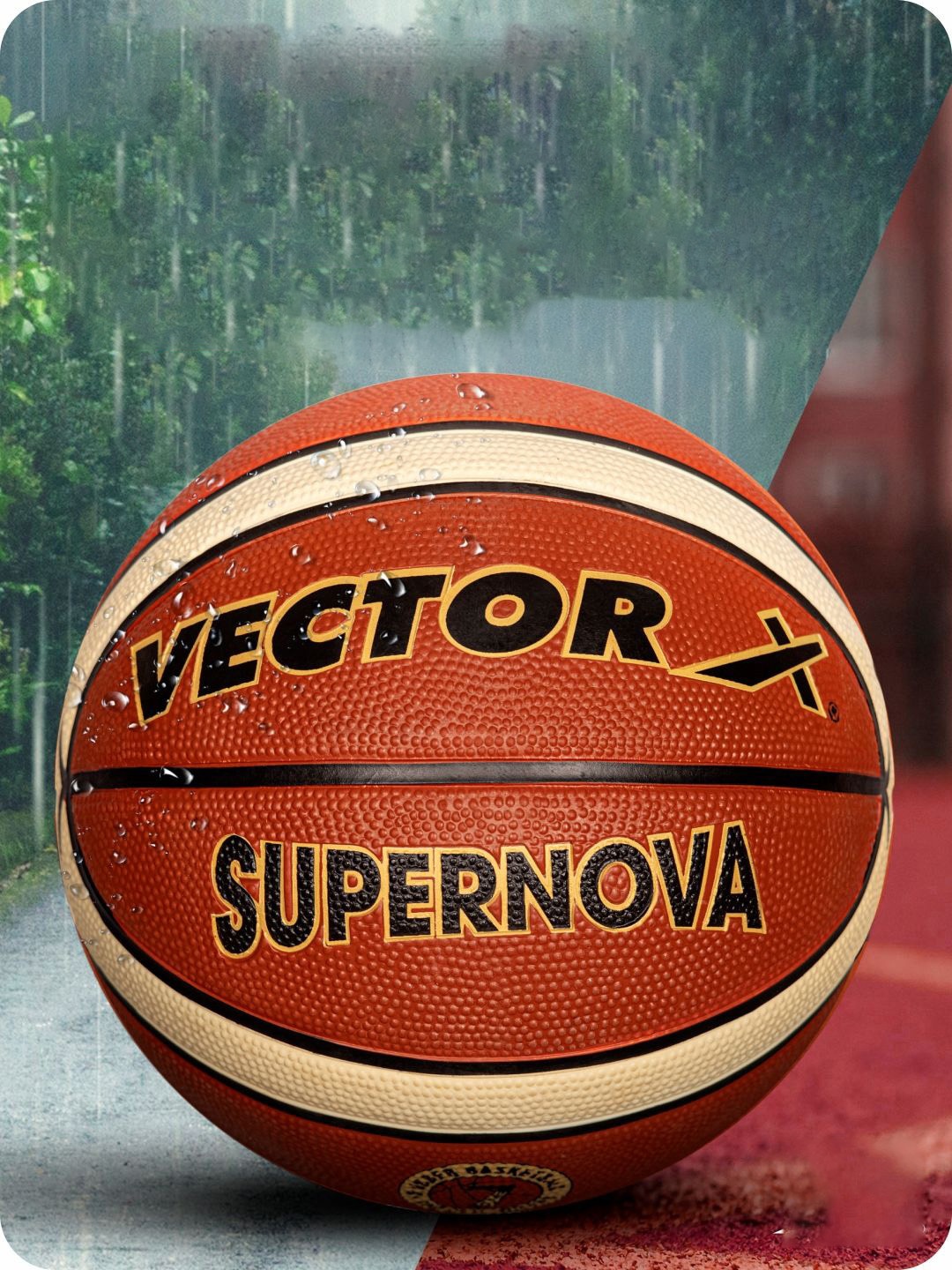 

VECTOR X SUPERNOVA Men Printed High Density Basketball, Brown