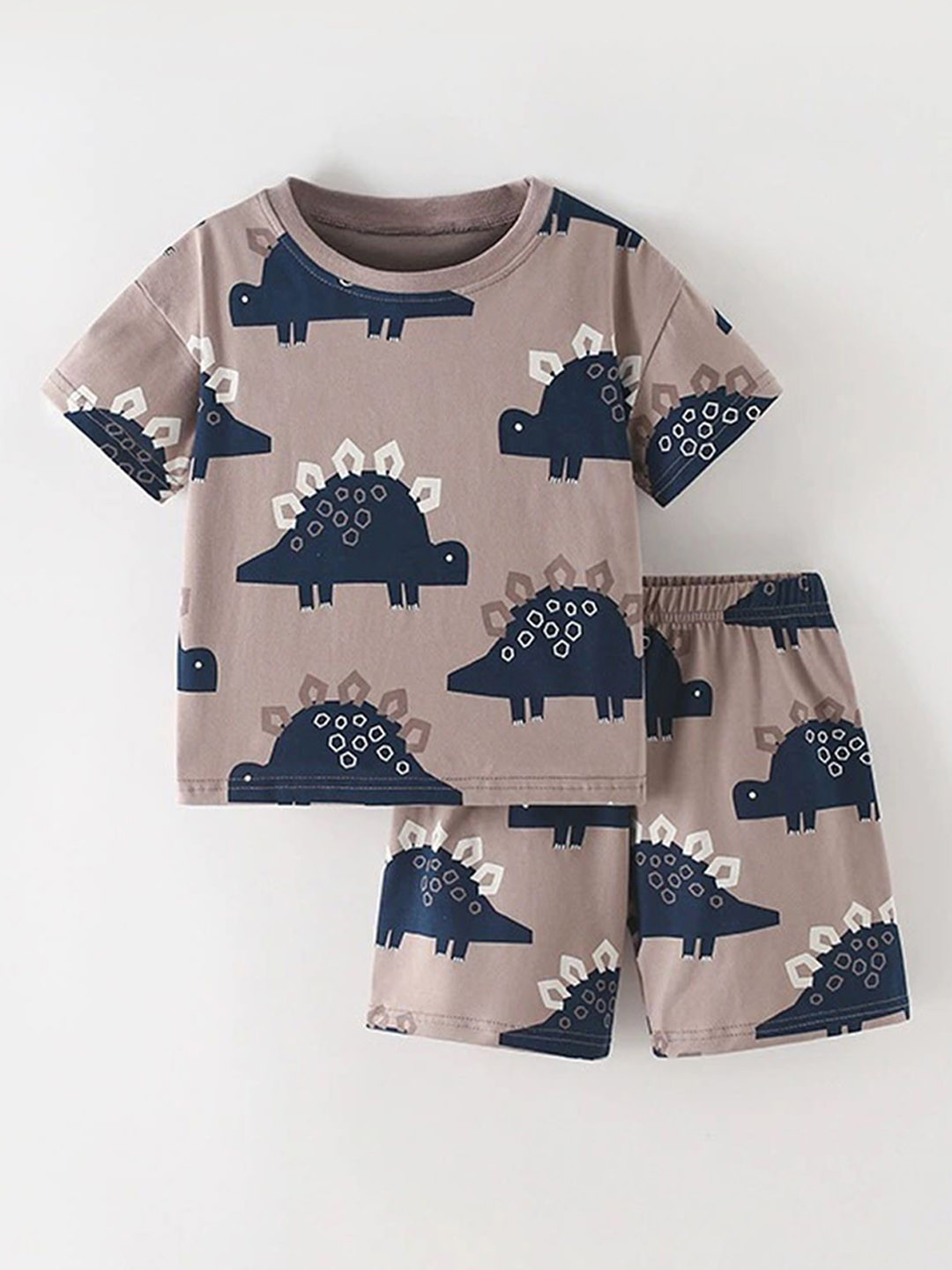 

LULU & SKY Boys Printed Night suit, Brown