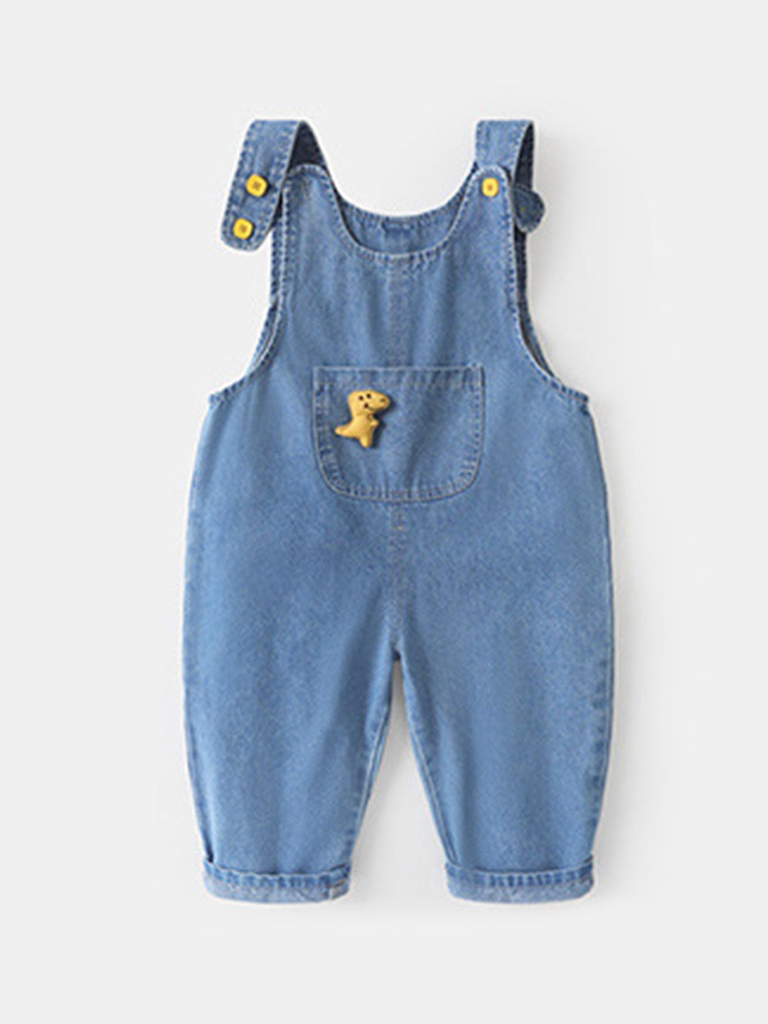 

LULU & SKY Kids Denim Applique Dungarees, Blue