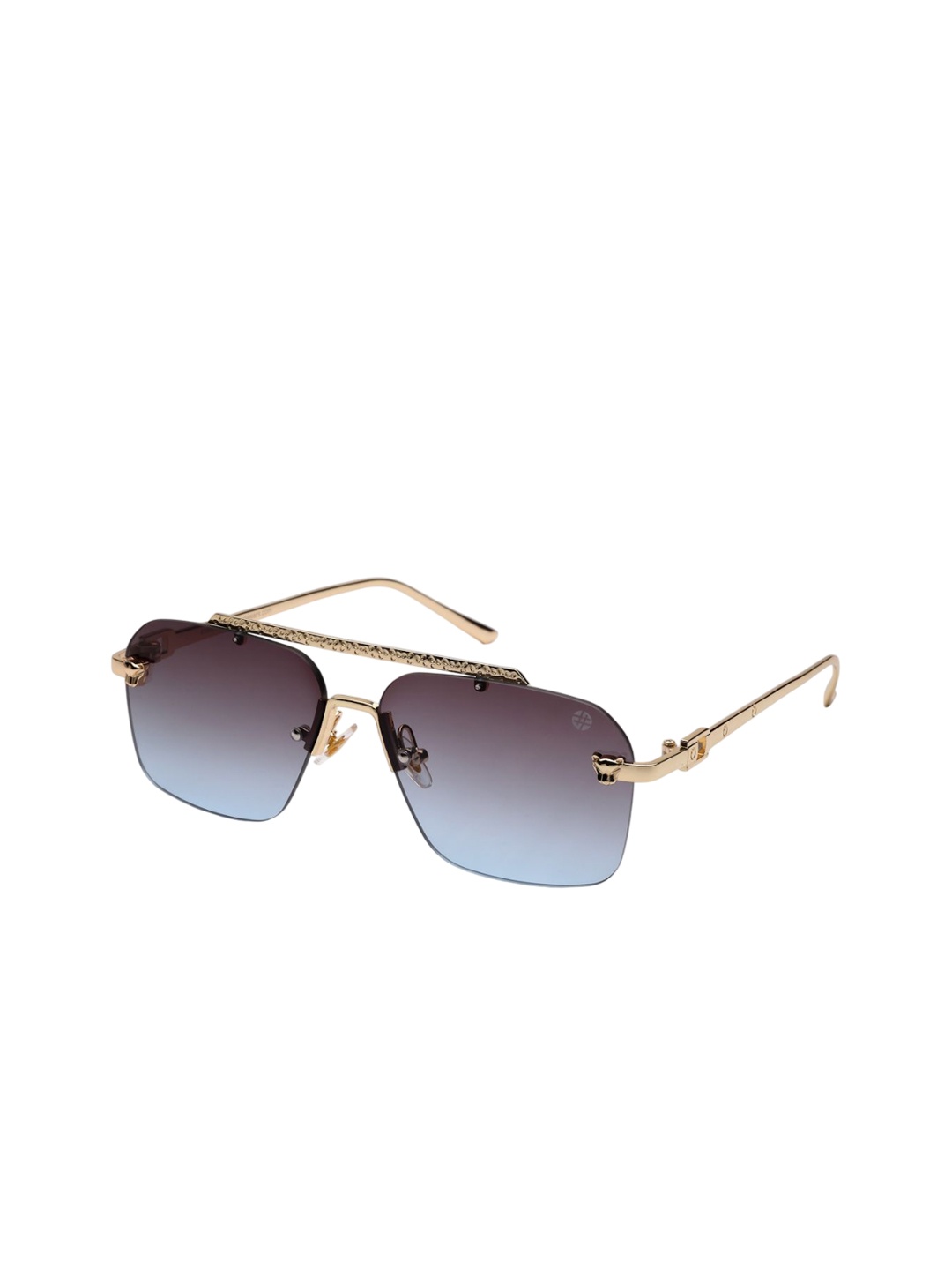 

HASHTAG EYEWEAR Men Square Sunglasses with Polarised and UV Protected Lens ICE-S2730-C3, Purple