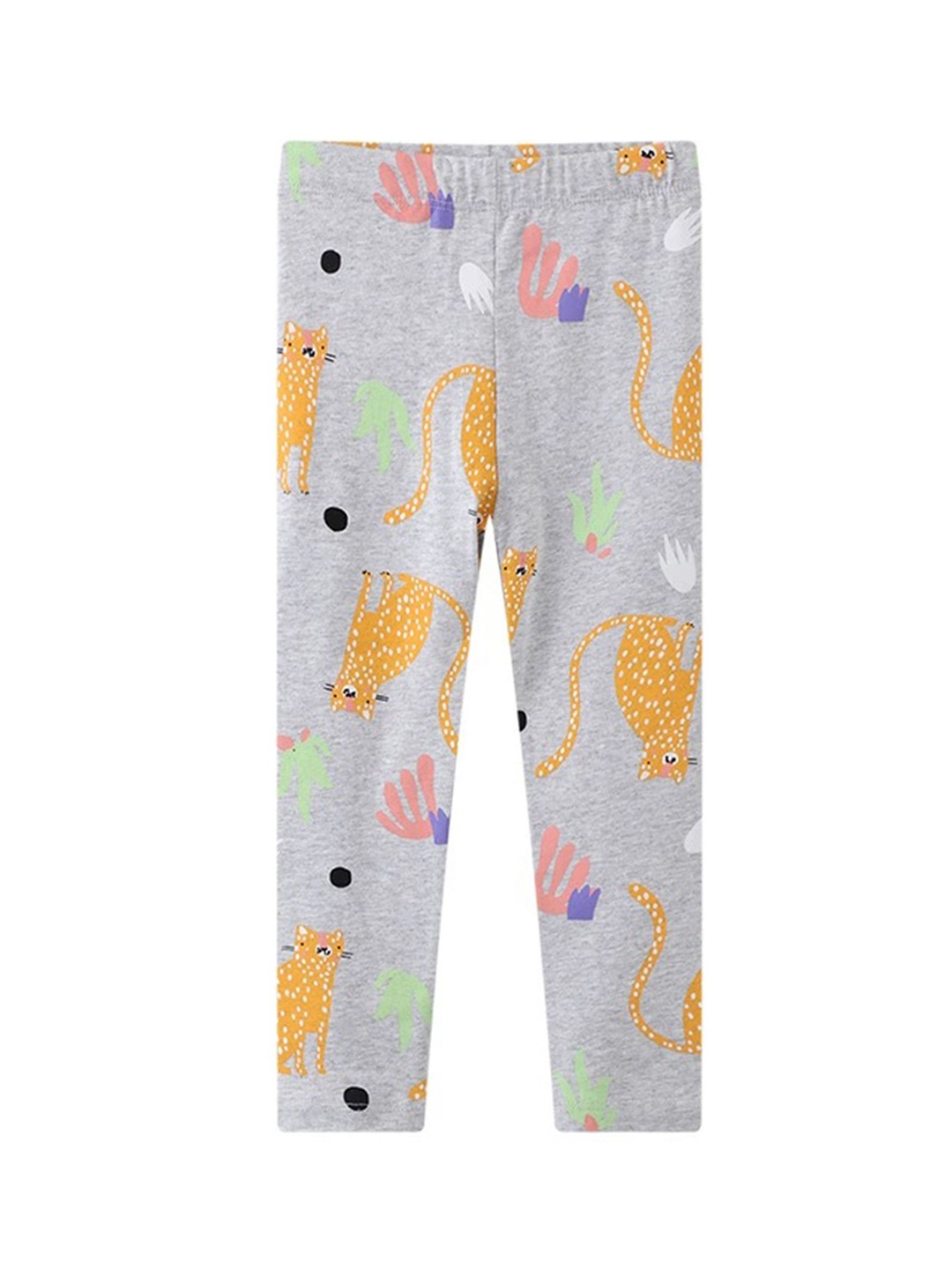 

LULU & SKY Girls Mid-Rise Full-Length Leggings, Grey
