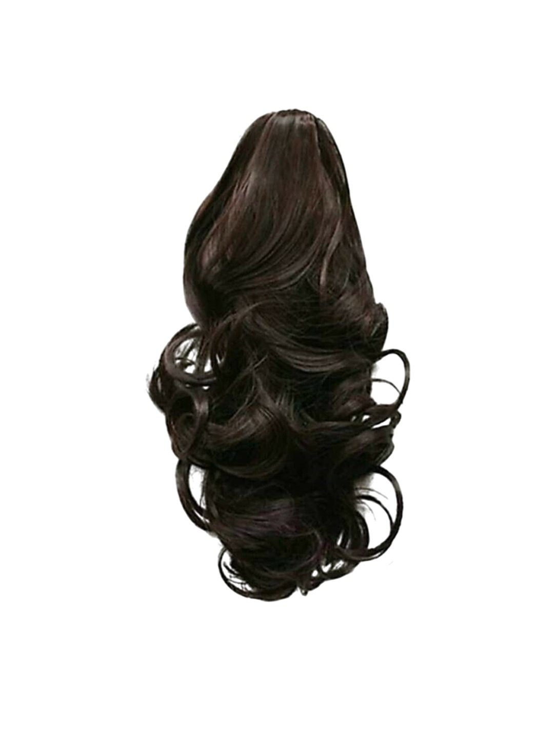 

camola deva Clip-In Ponytail Wavy Hair Extension - Black - 18 Inch