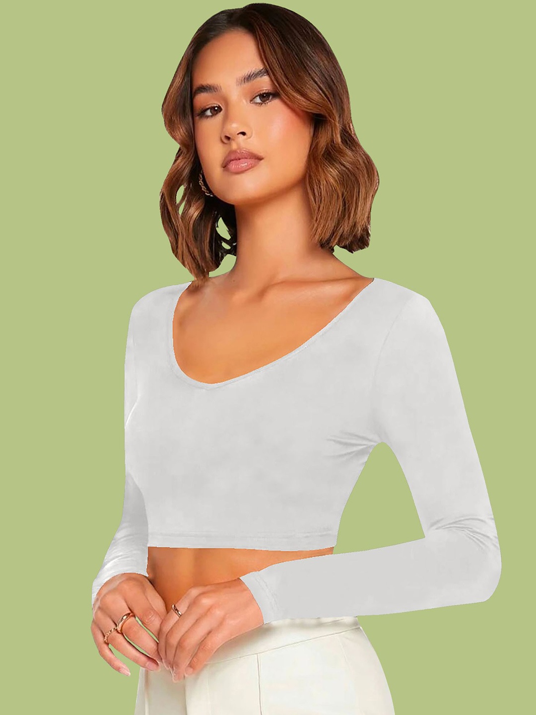 

Dream Beauty Fashion Crop Top, White