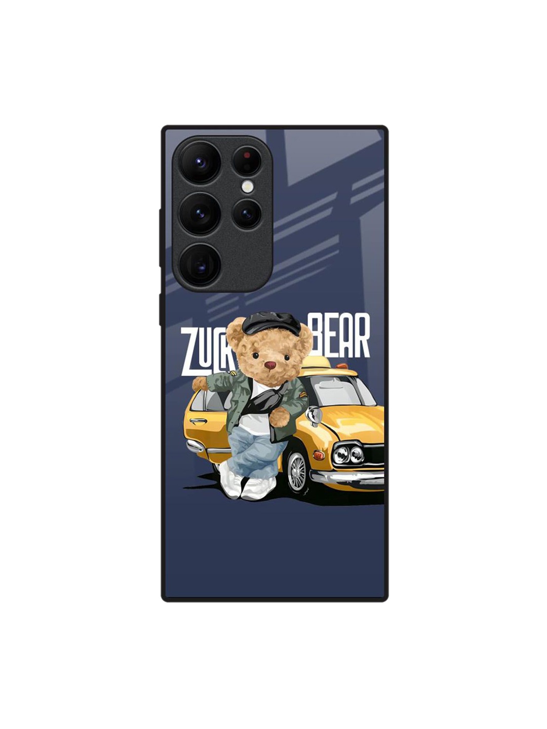 

QRIOH Adventurous Bear Printed Samsung Galaxy S22 Ultra Back Case, Blue