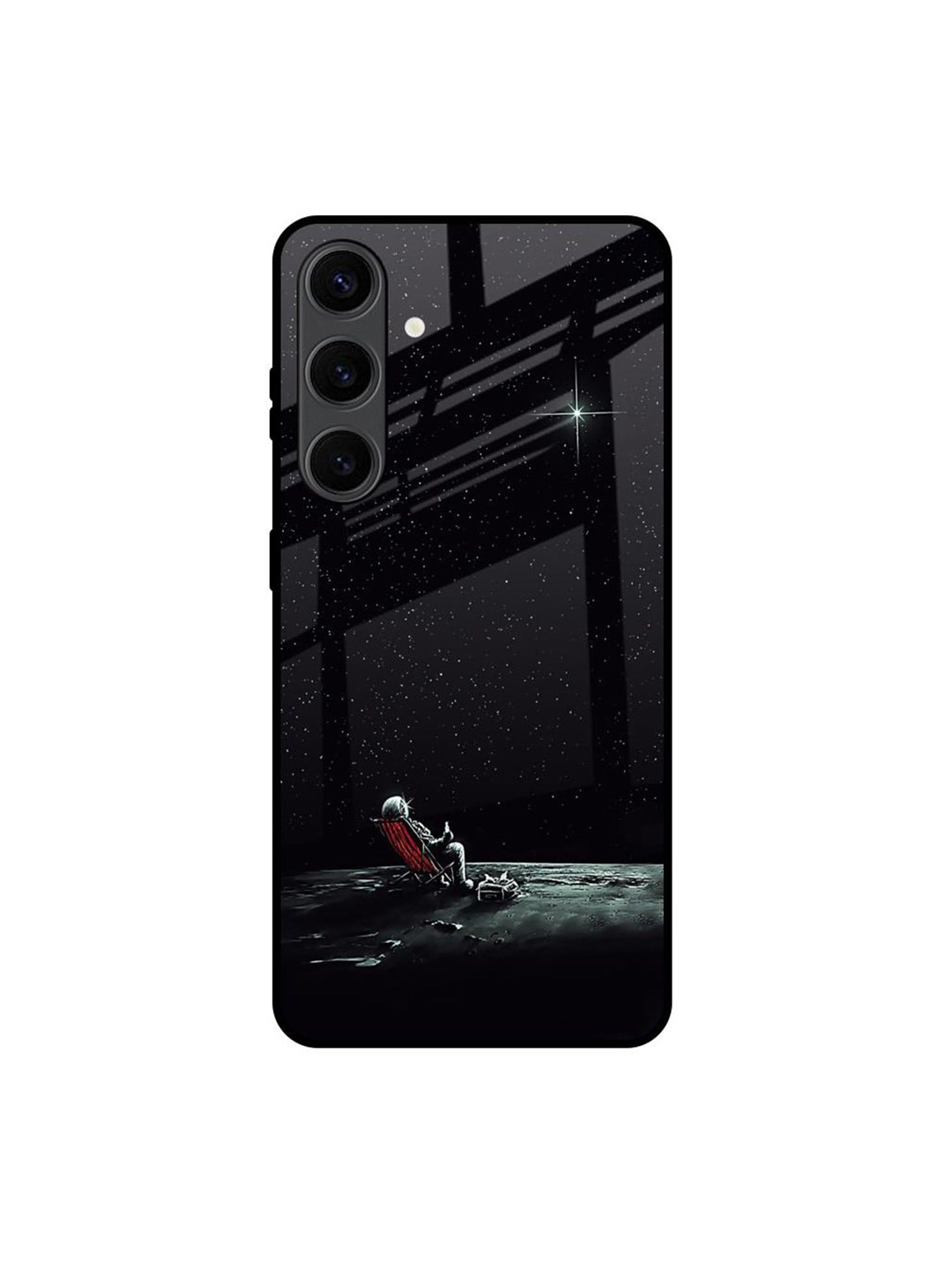

QRIOH Relaxation Mode On Printed Samsung Galaxy S24 Plus Back Case, Black