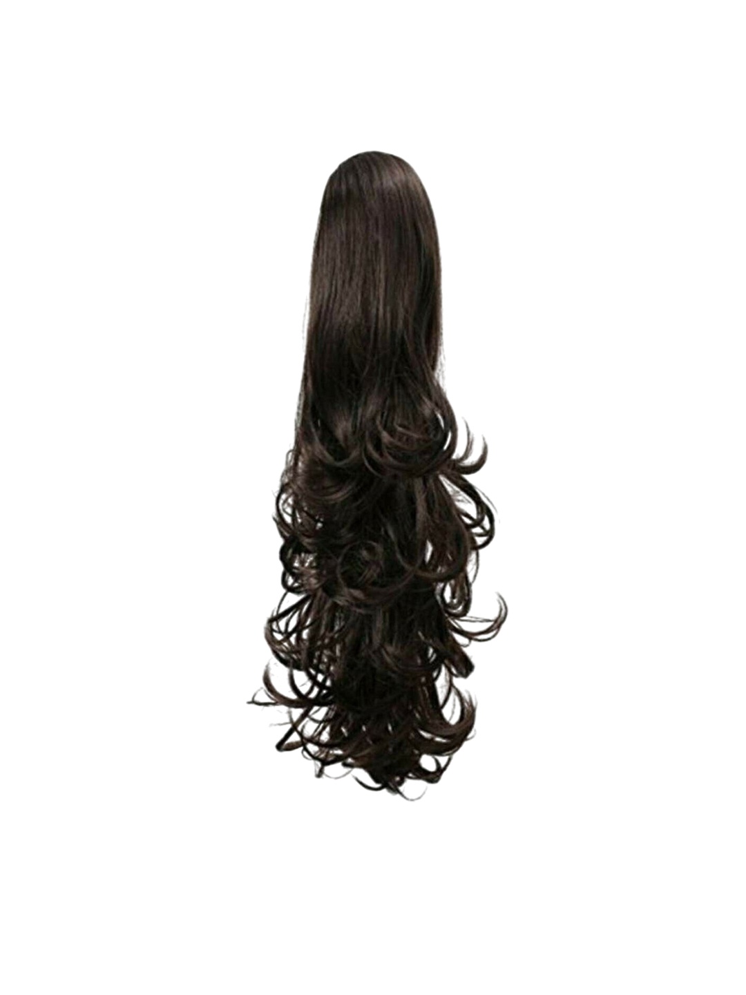 

camola deva Straight Halo Hair Extension - Brown - 20 Inch, Black